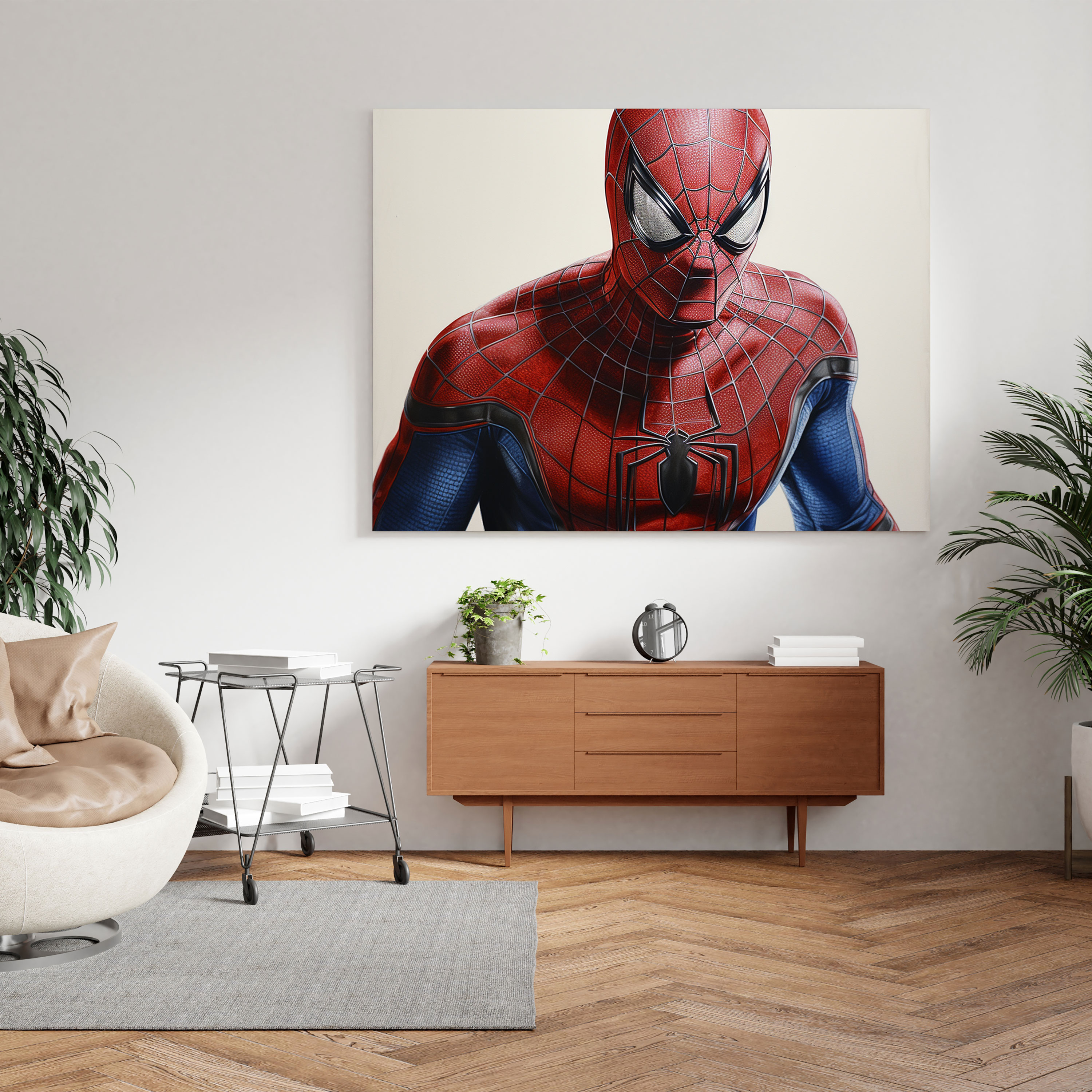 Spiderman Realistic Wall Art - Spiderman, Wall Decoration, Intricate Details, Home Decoration