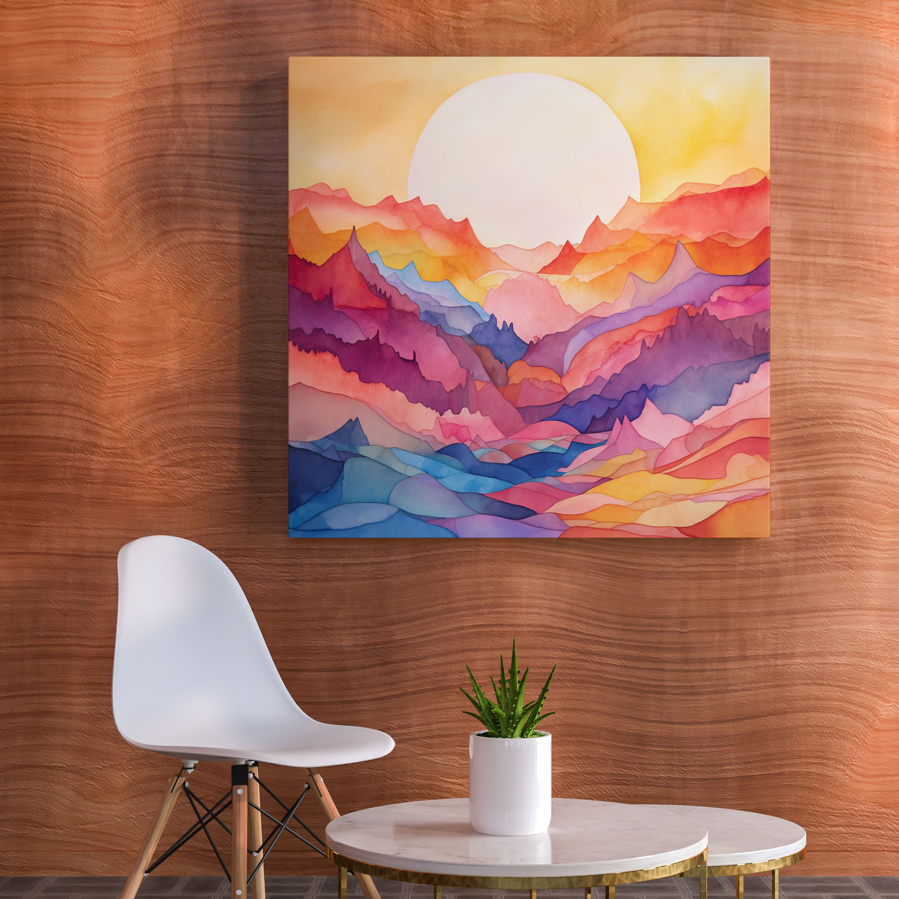 Spiritual Abstract Canvas Print - Spiritual, Spiritual, Mountain Range, Home Decoration
