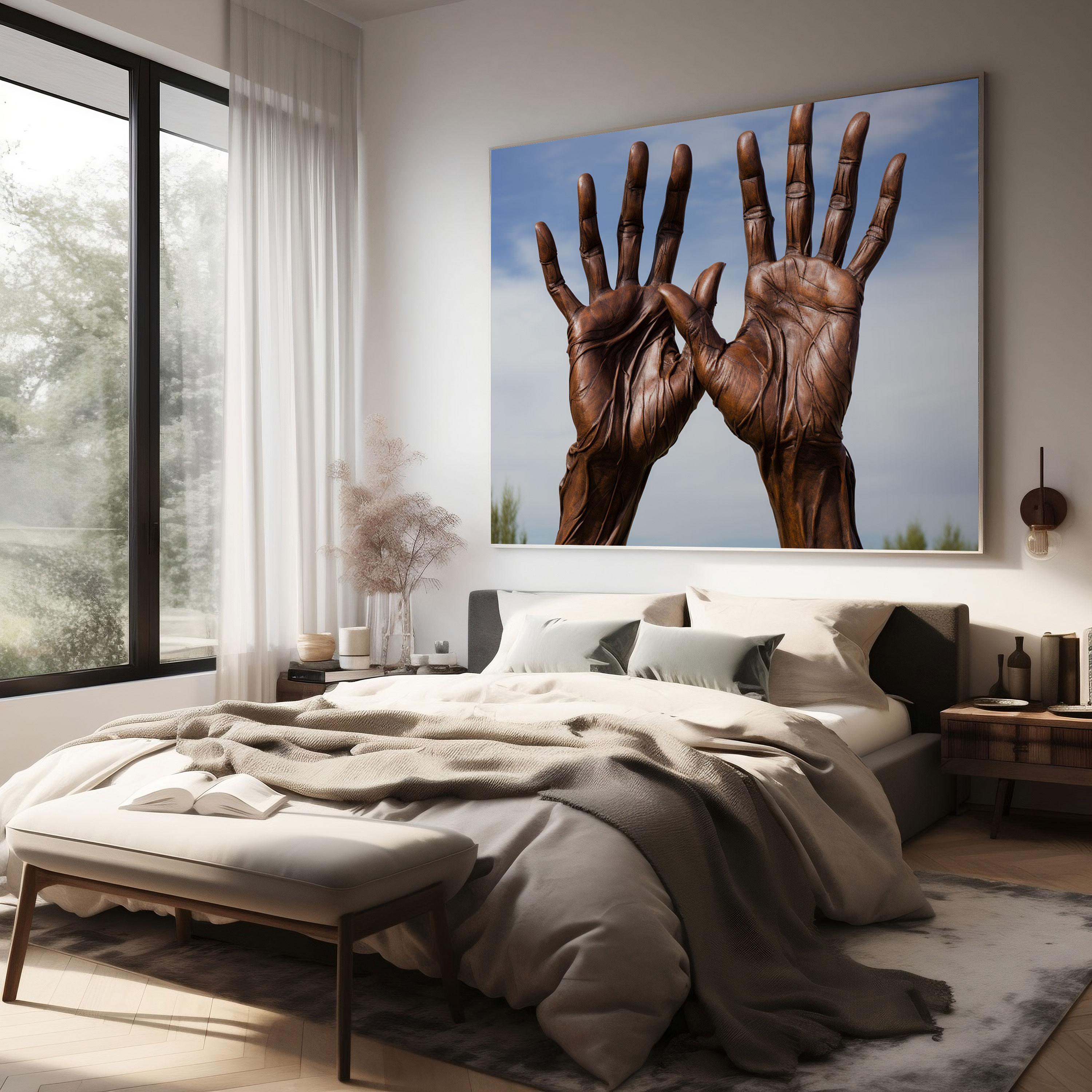 Interconnected Spiritual Wall Art - Spiritual, Canvas, Hands, Interconnected