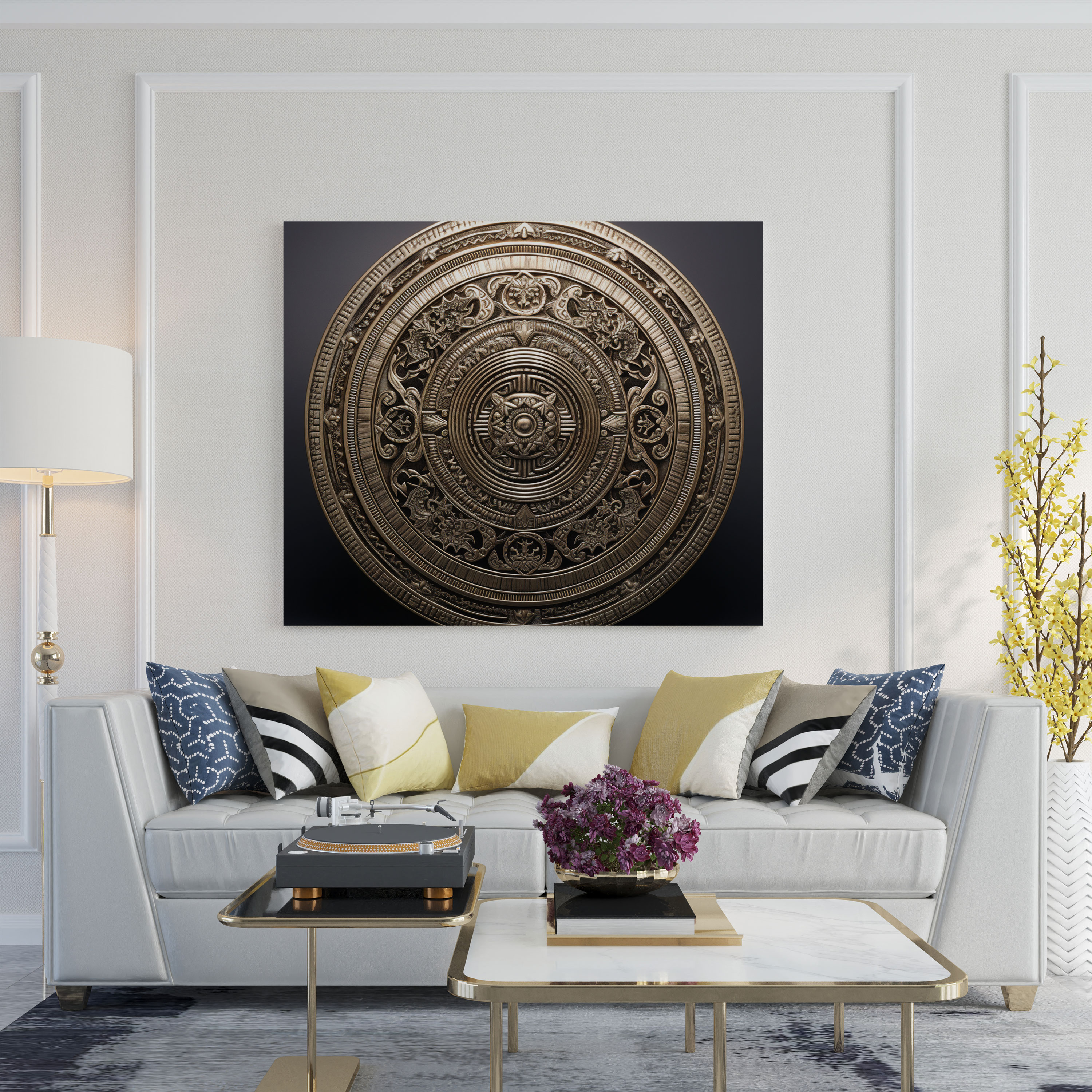 Mandala Spiritual Wall Decoration - Spiritual, Intricate Patterns, Symbols, Home Decoration
