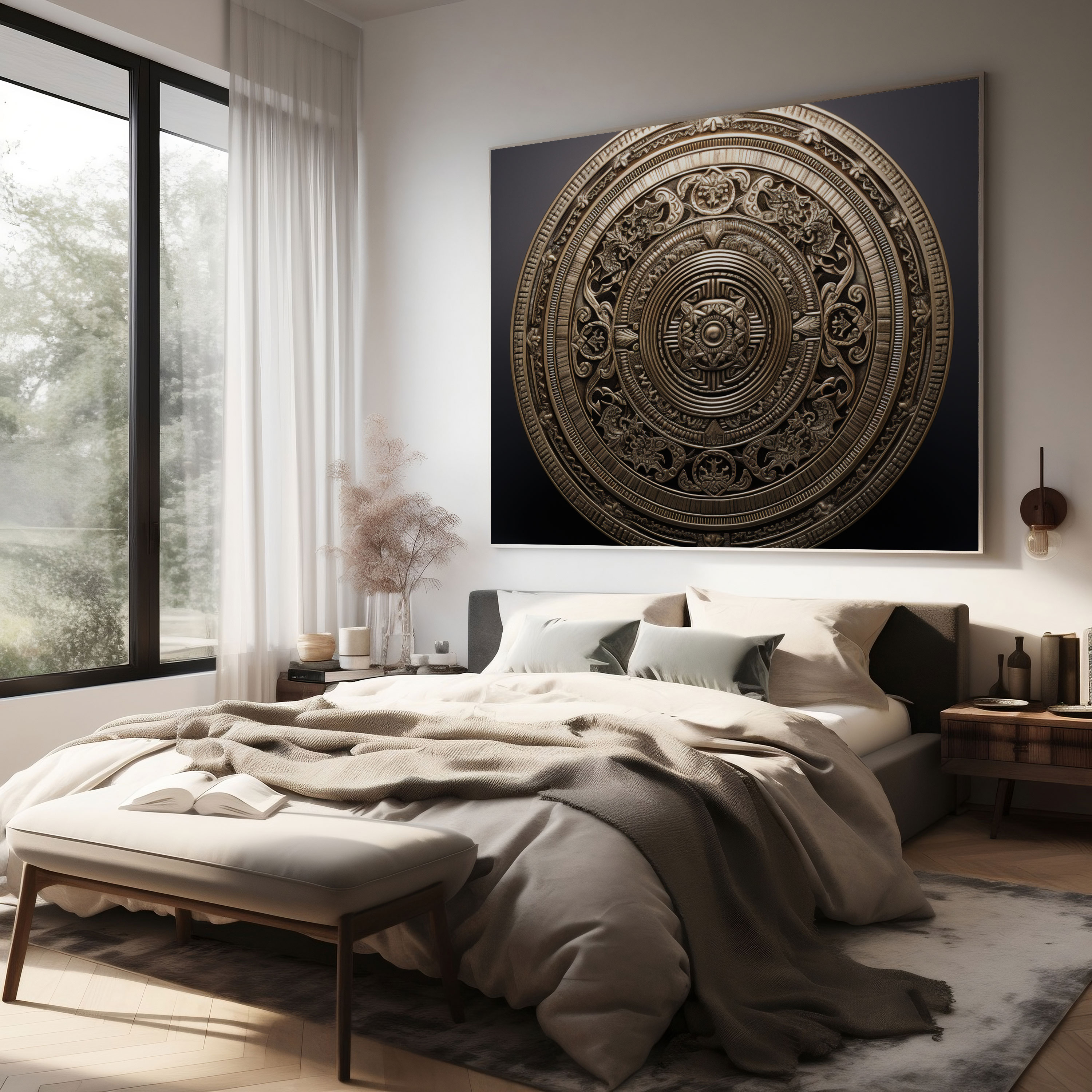 Mandala Spiritual Wall Decoration - Spiritual, Intricate Patterns, Symbols, Home Decoration