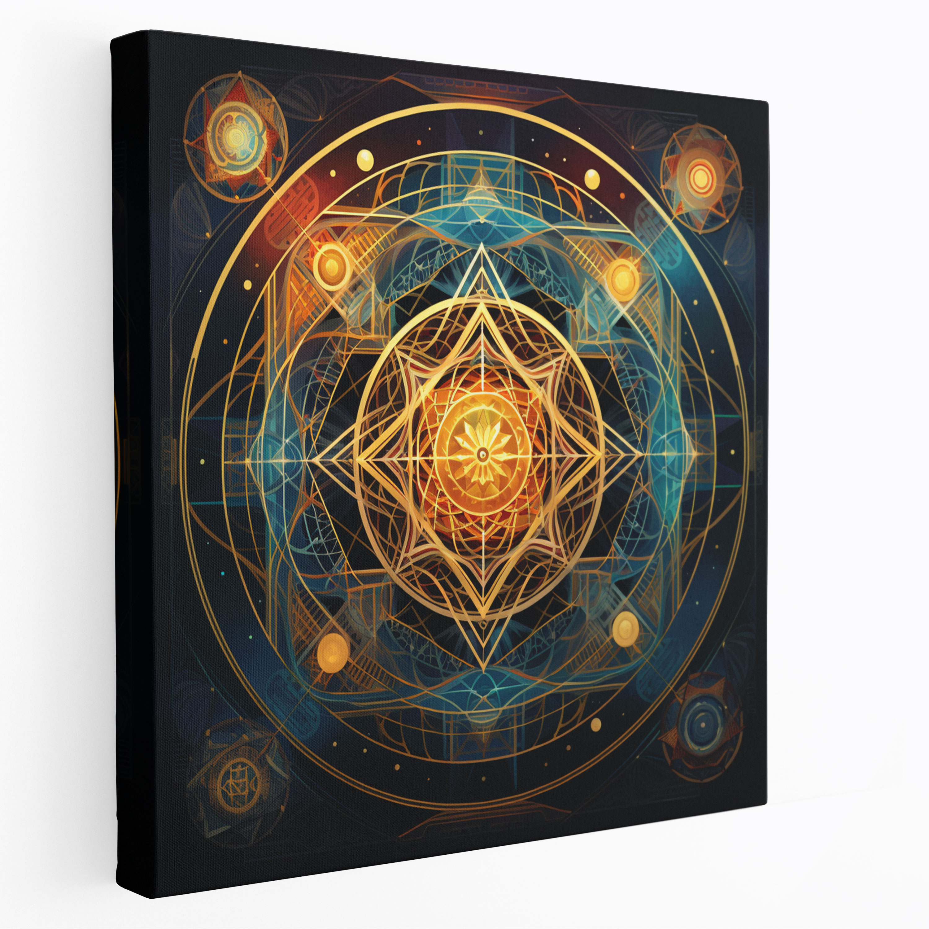Spiritual Wall Decoration: Sacred Geometry - Spiritual, Canvas Wall Art, Spiritual Interconnectedness, Canvas Print
