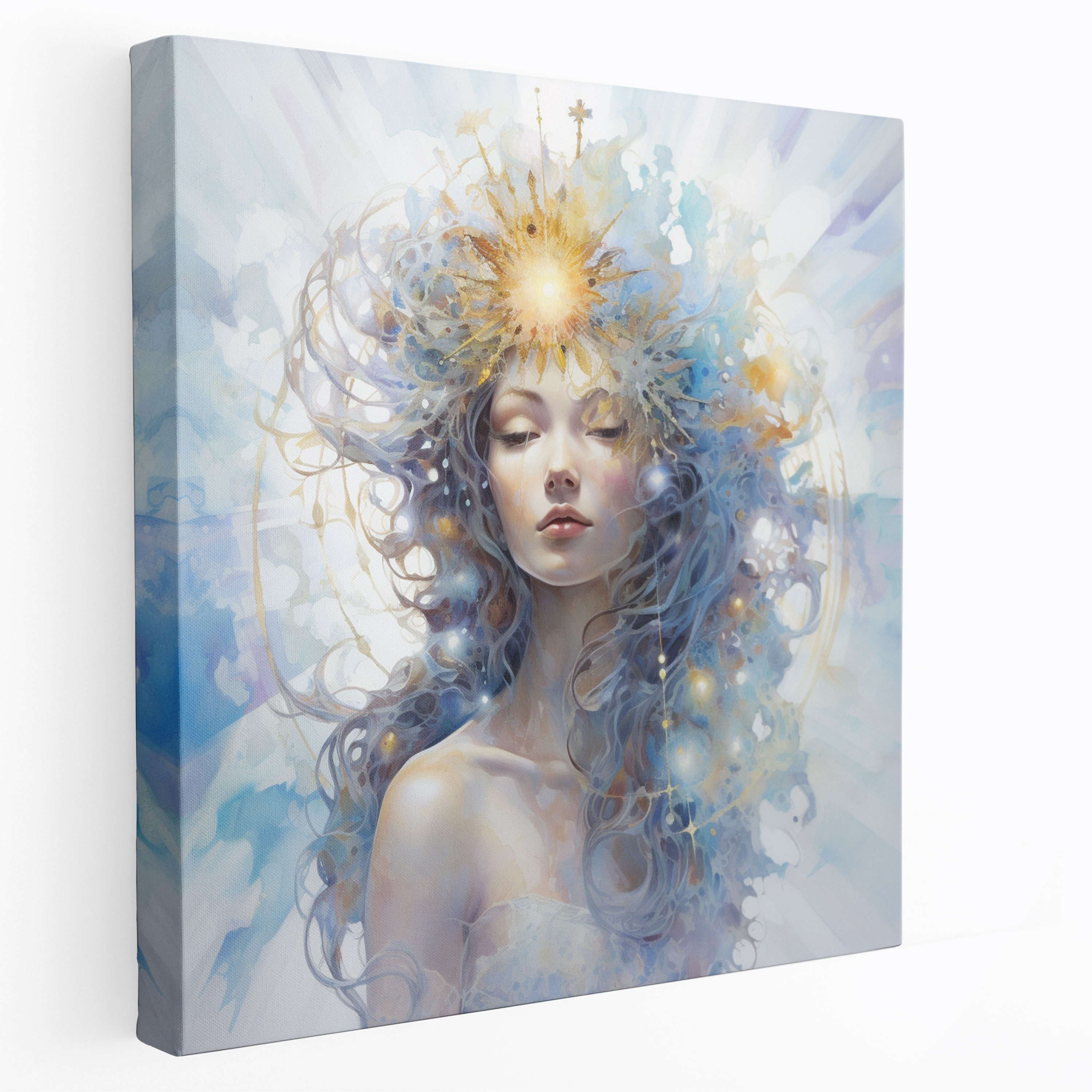 Spiritual Canvas Print: Celestial Light - Spiritual, Wall Decoration, Celestial Being, Home Decoration