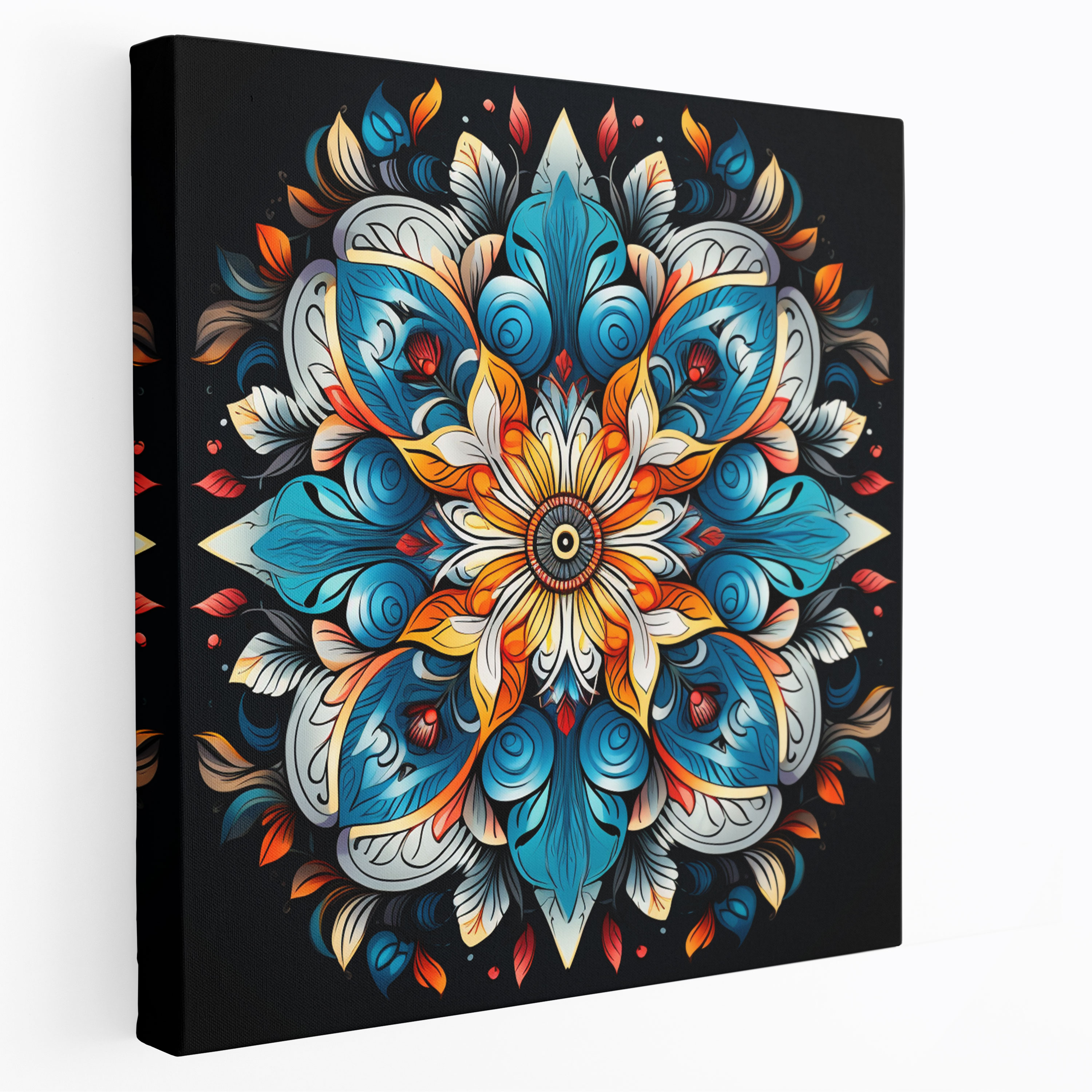 Spiritual Wall Art - Hand-Drawn Mandala Design Canvas Print - Spiritual, Spiritual, Wall Art, Wall Decoration