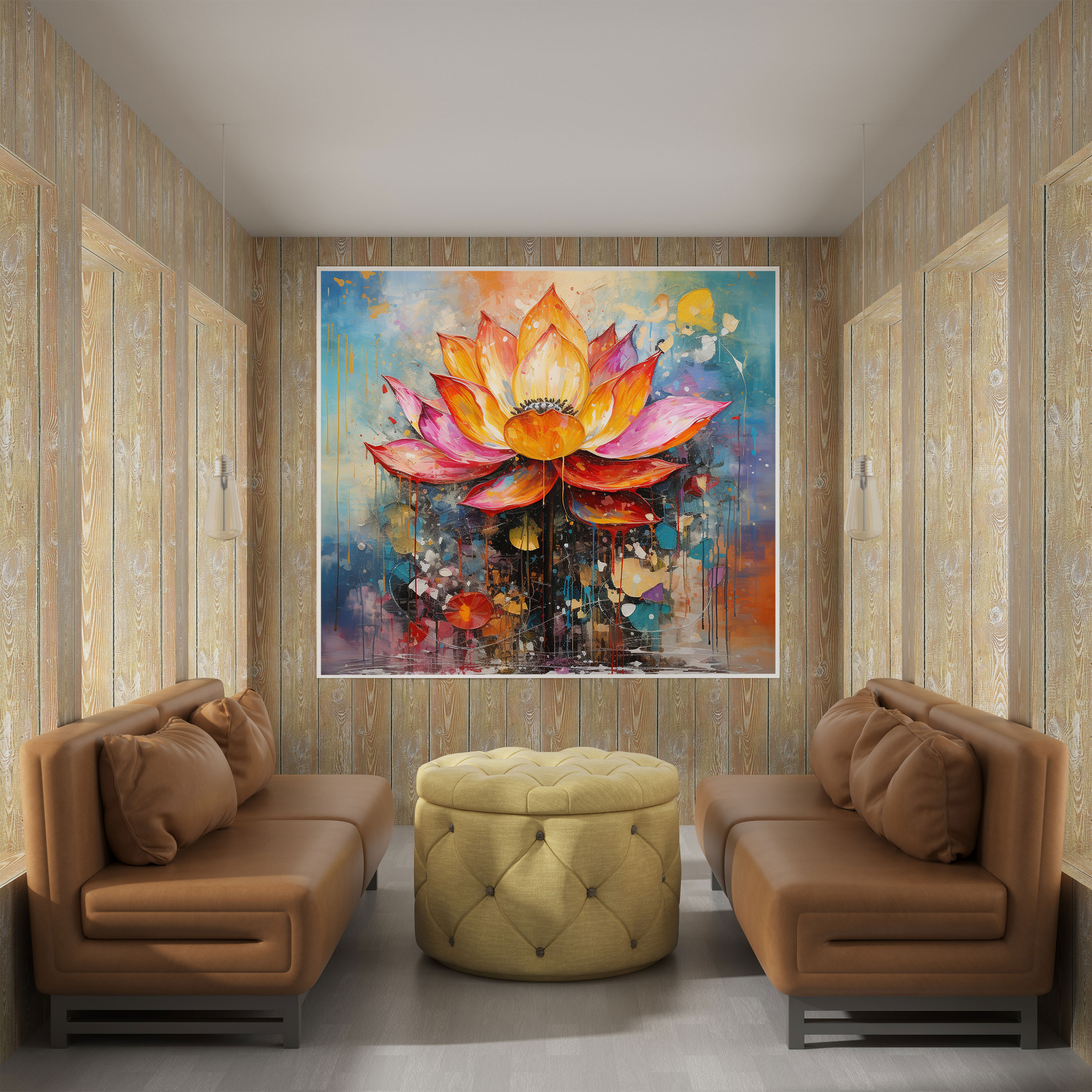 Spiritual Wall Art - Blossoming Lotus Flower Canvas Print - Spiritual, Canvas, Spiritual, Wall Art