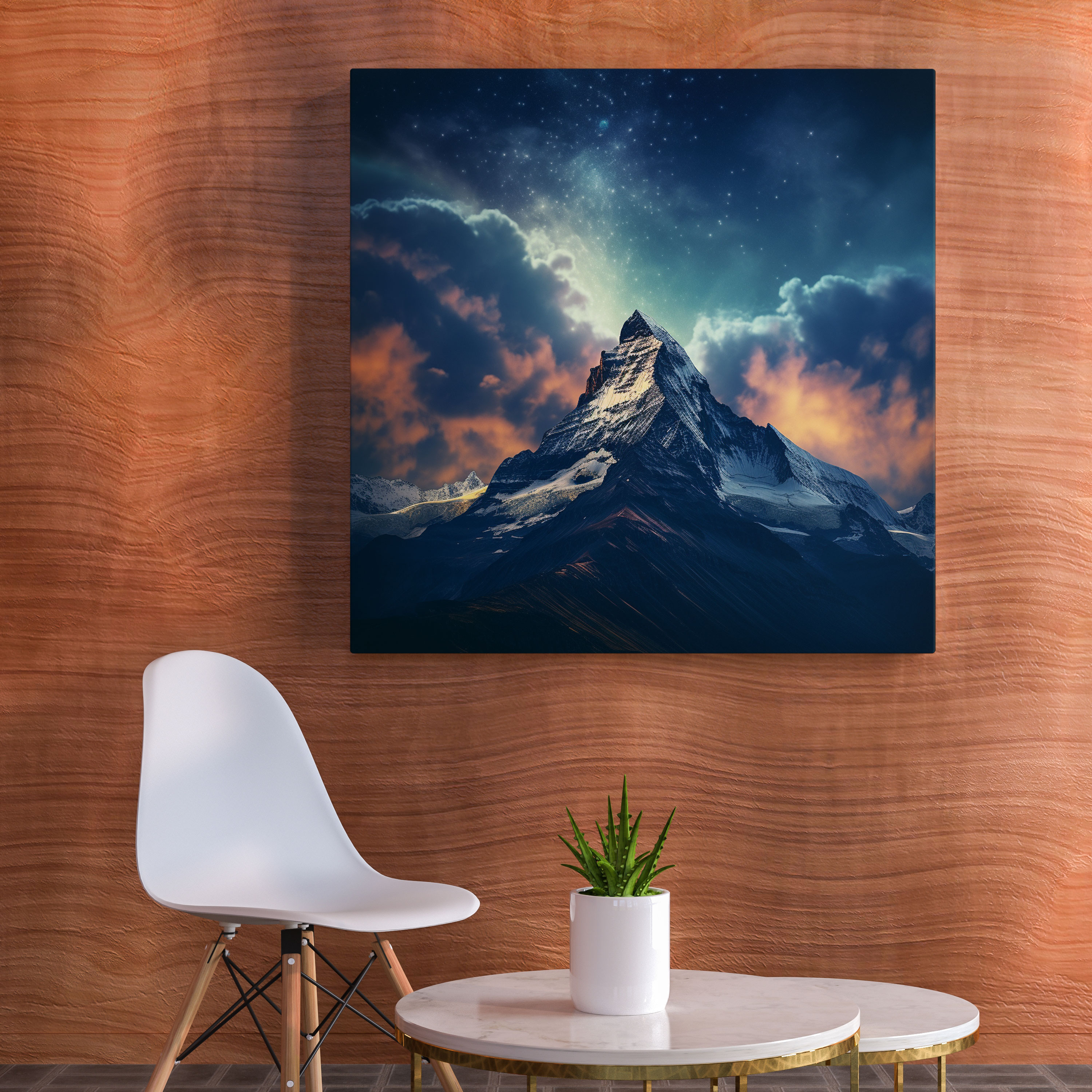 Celestial Mountain Canvas Print - Spiritual, Spiritual, Wall Decoration, Canvas Wall Art