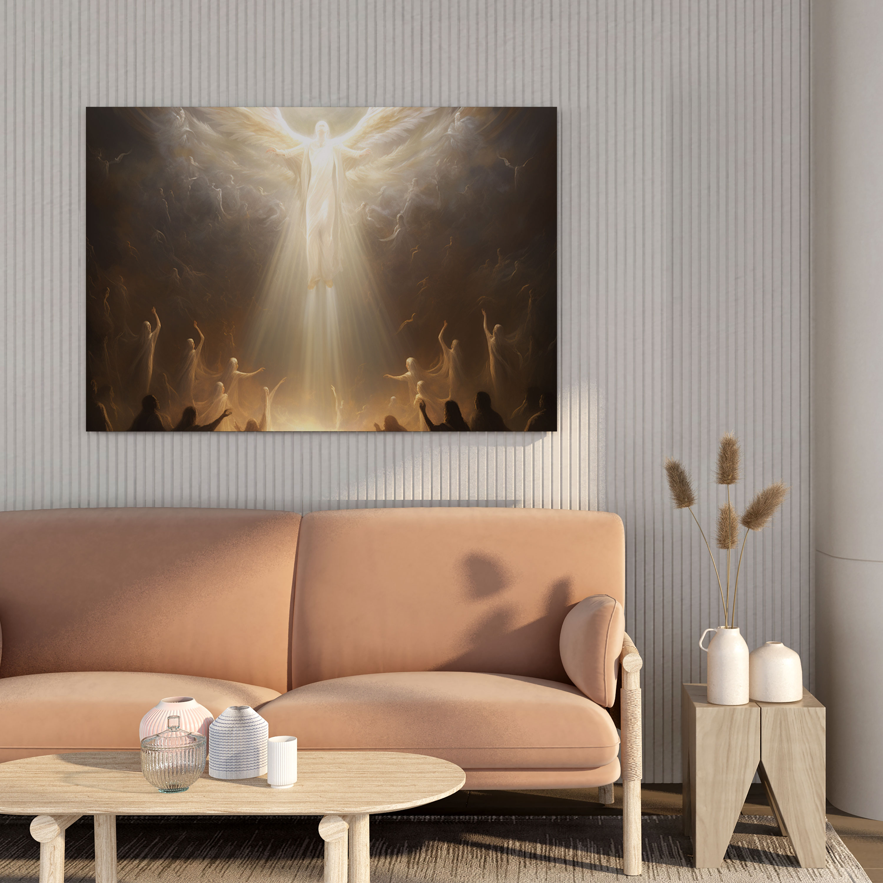 Angelic Enlightenment Canvas Print - Spiritual, Home Decoration, Digital Painting, Divine Guidance