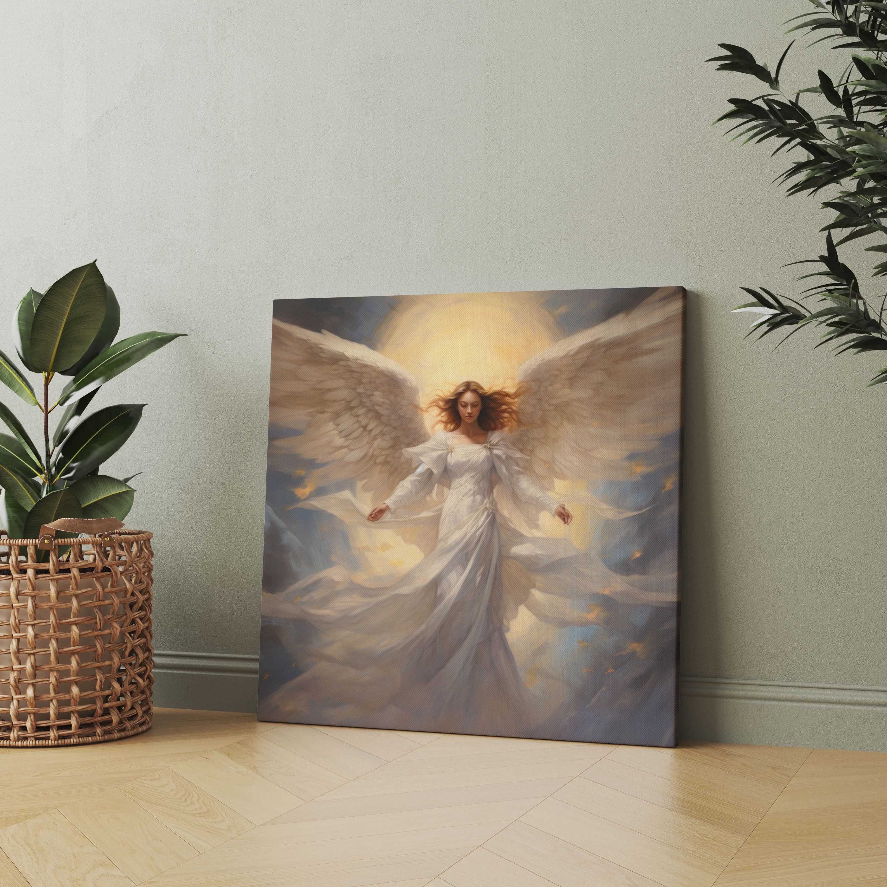Angelic Spirit Canvas Print - Spiritual, Ethereal Angelic Figure, Canvas Wall Art, Spiritual
