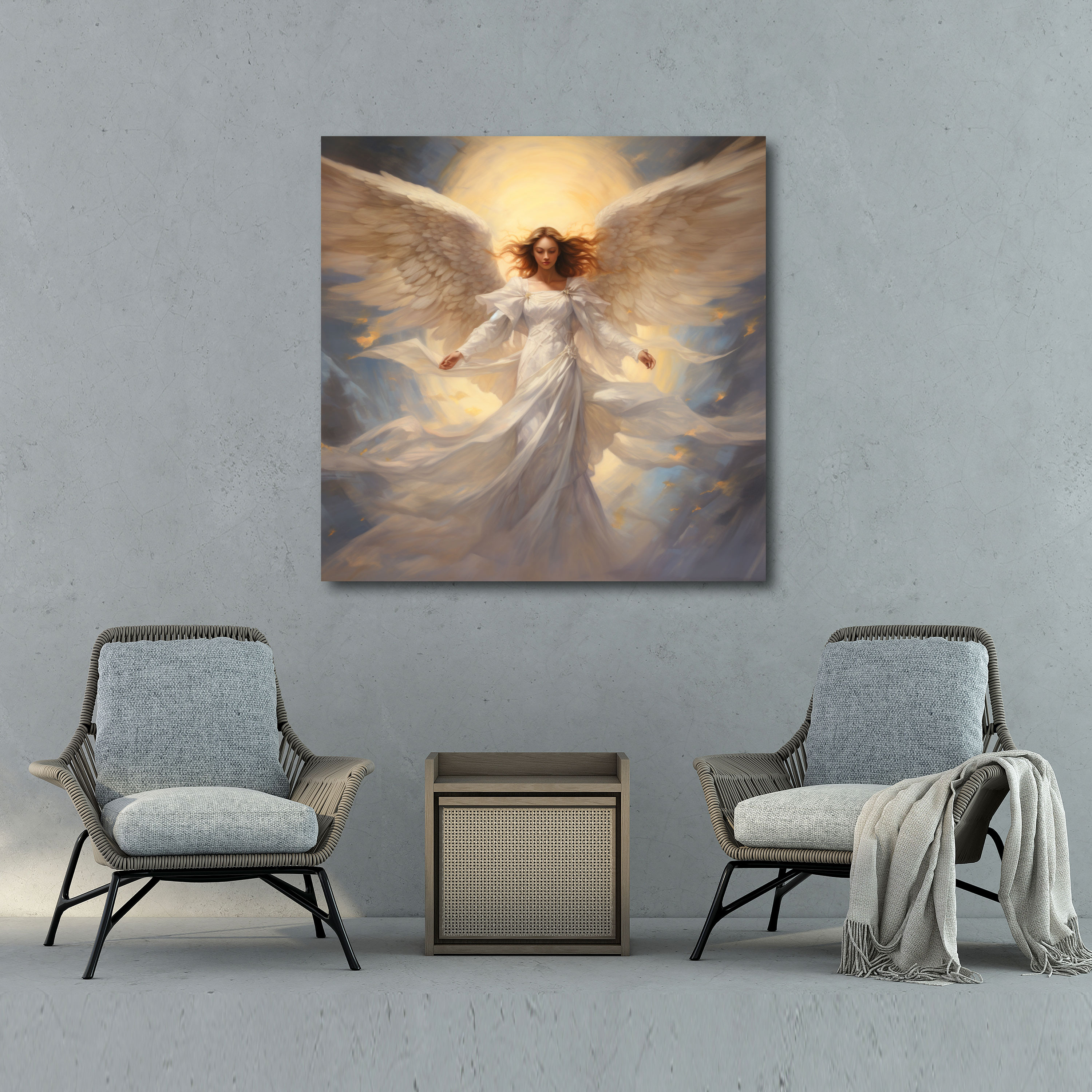 Angelic Spirit Canvas Print - Spiritual, Ethereal Angelic Figure, Canvas Wall Art, Spiritual