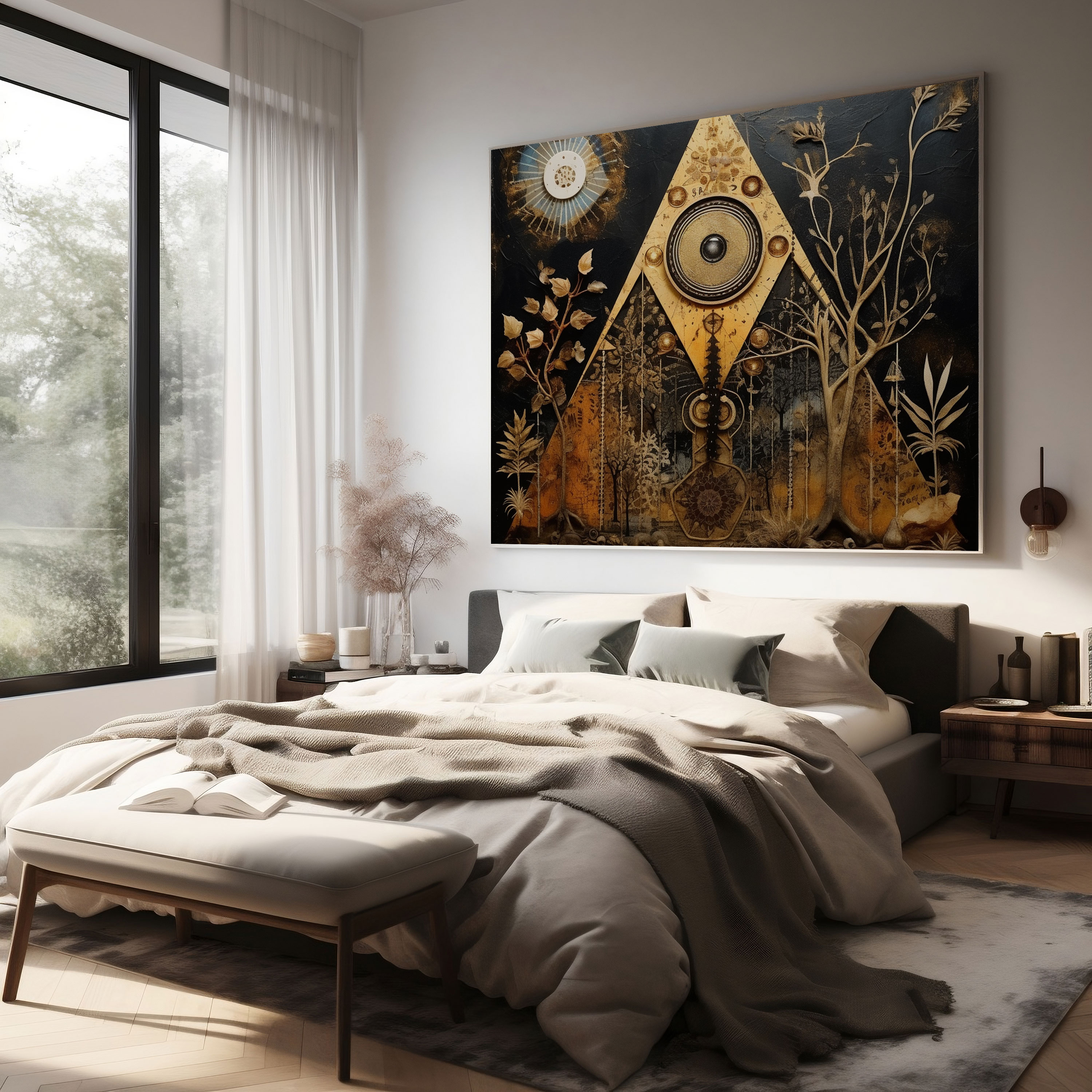Spiritual Collage Wall Decoration - Spiritual, Canvas, Spiritual, Home Decoration