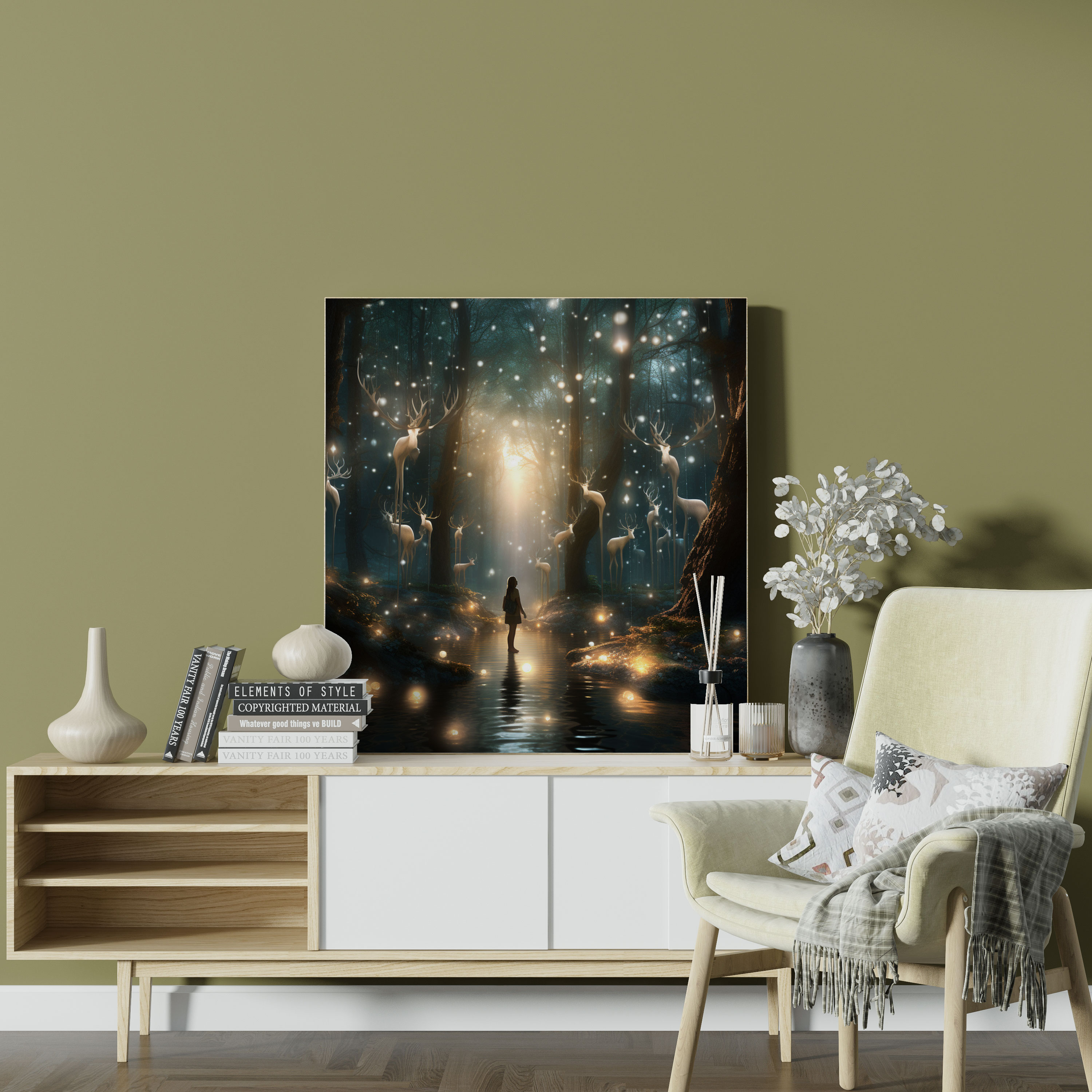 Spiritual Canvas Wall Art - Whimsical Digital Art Print - Spiritual, Wall Art, Spiritual, Home Decoration