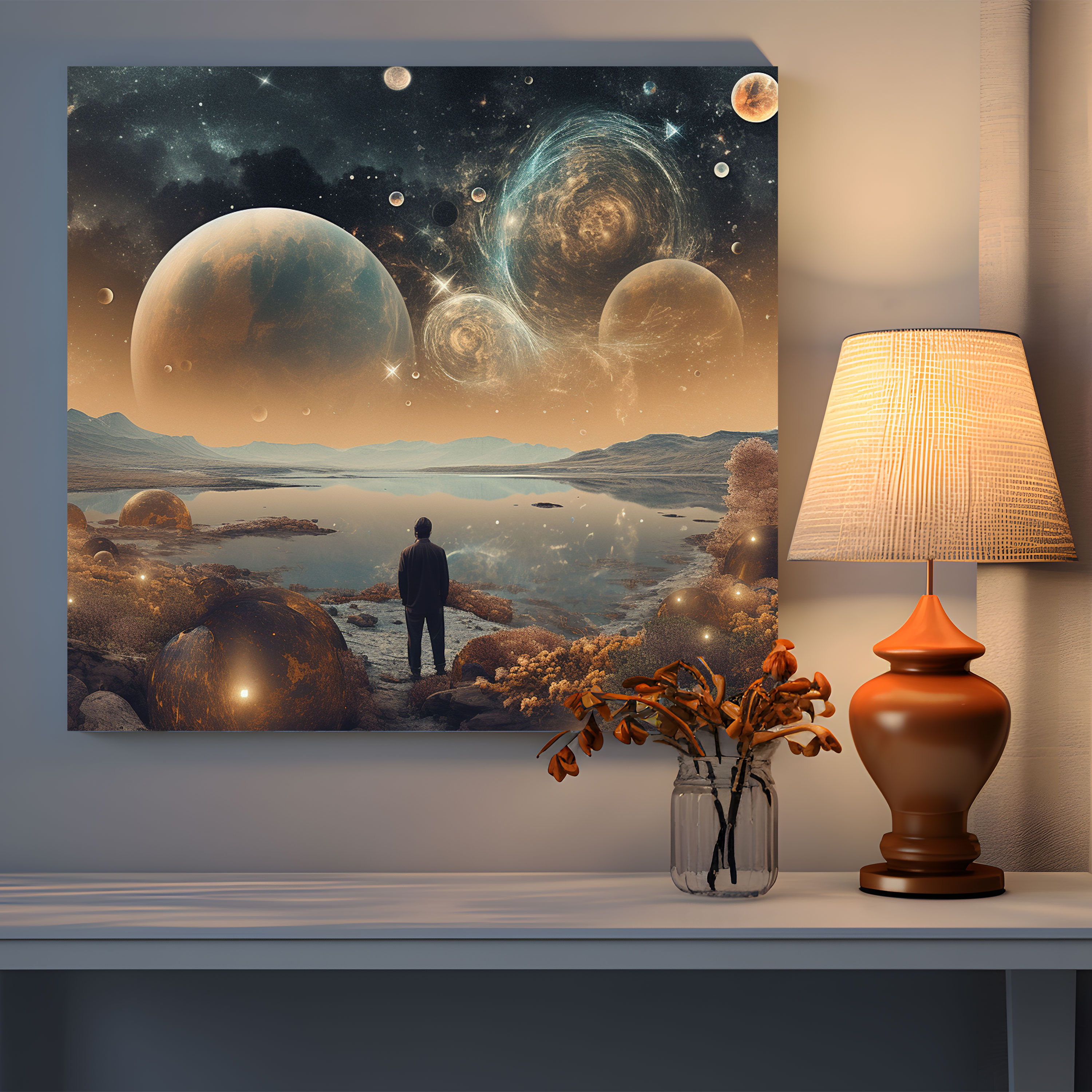Spiritual Canvas Print - Surreal Digital Collage Wall Art - Spiritual, Wall Art, Canvas Print, Home Decoration