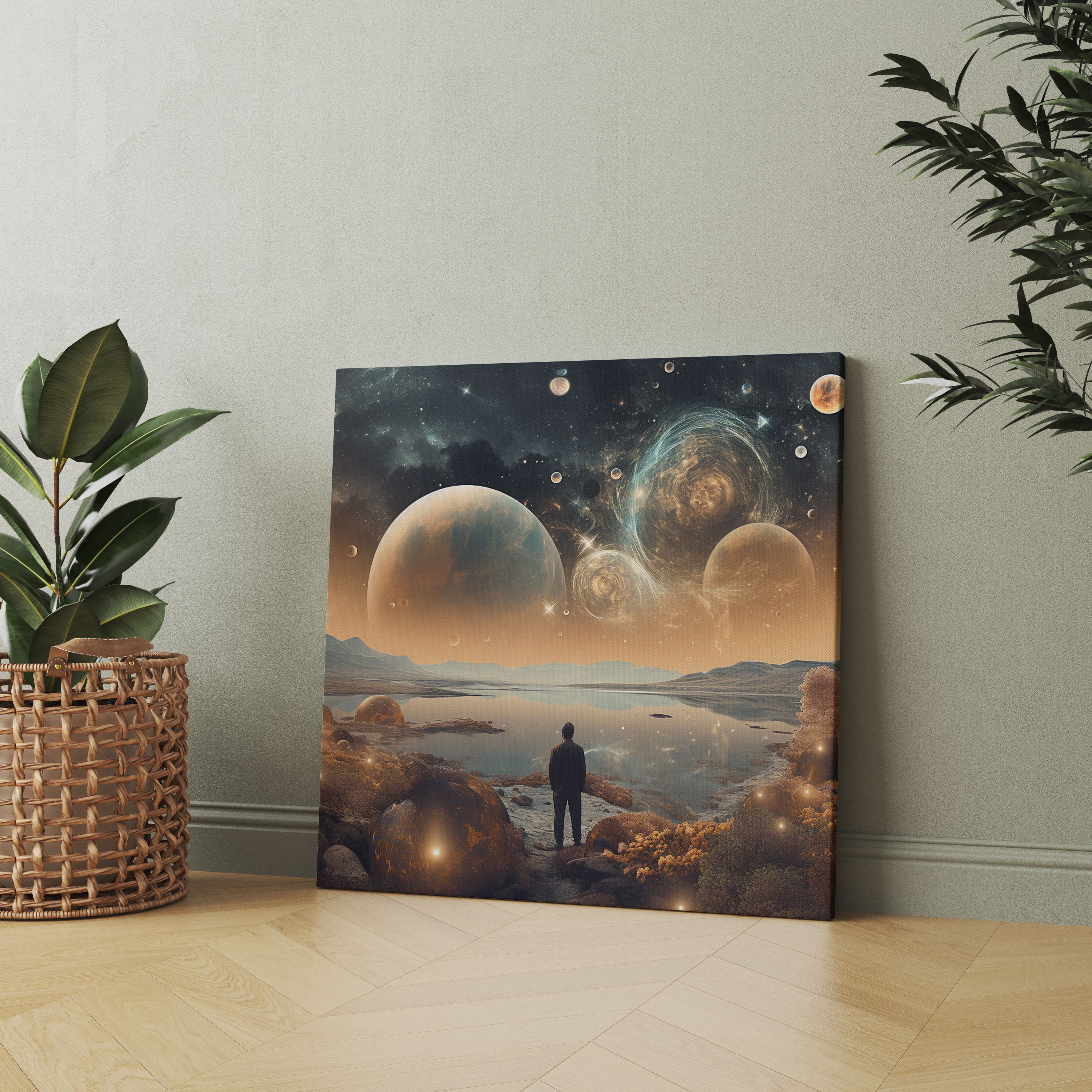 Spiritual Canvas Print - Surreal Digital Collage Wall Art - Spiritual, Wall Art, Canvas Print, Home Decoration