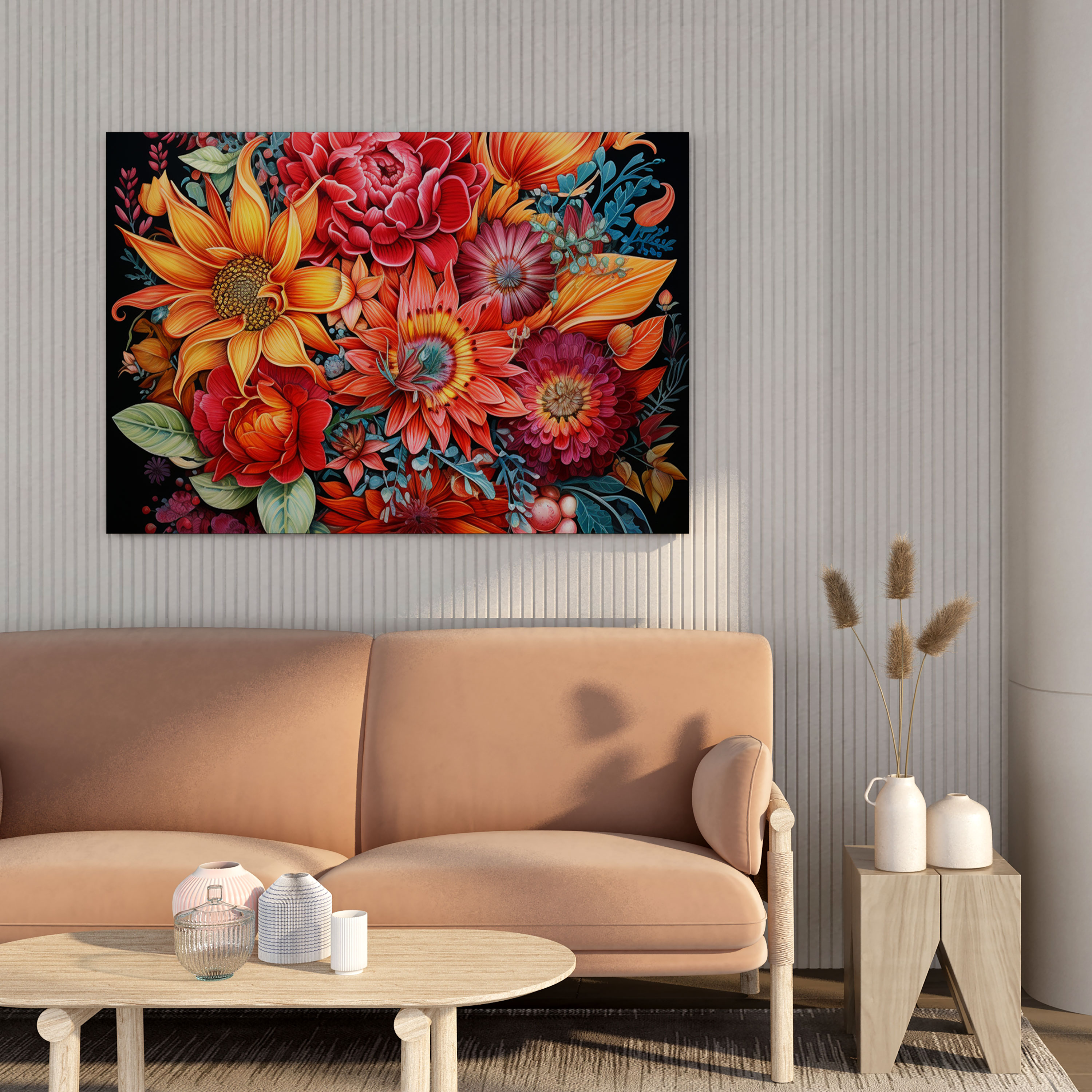 Spiritual Canvas Print - Botanical Mandala Wall Decor - Spiritual, Wall Art, Canvas Print, Home Decoration