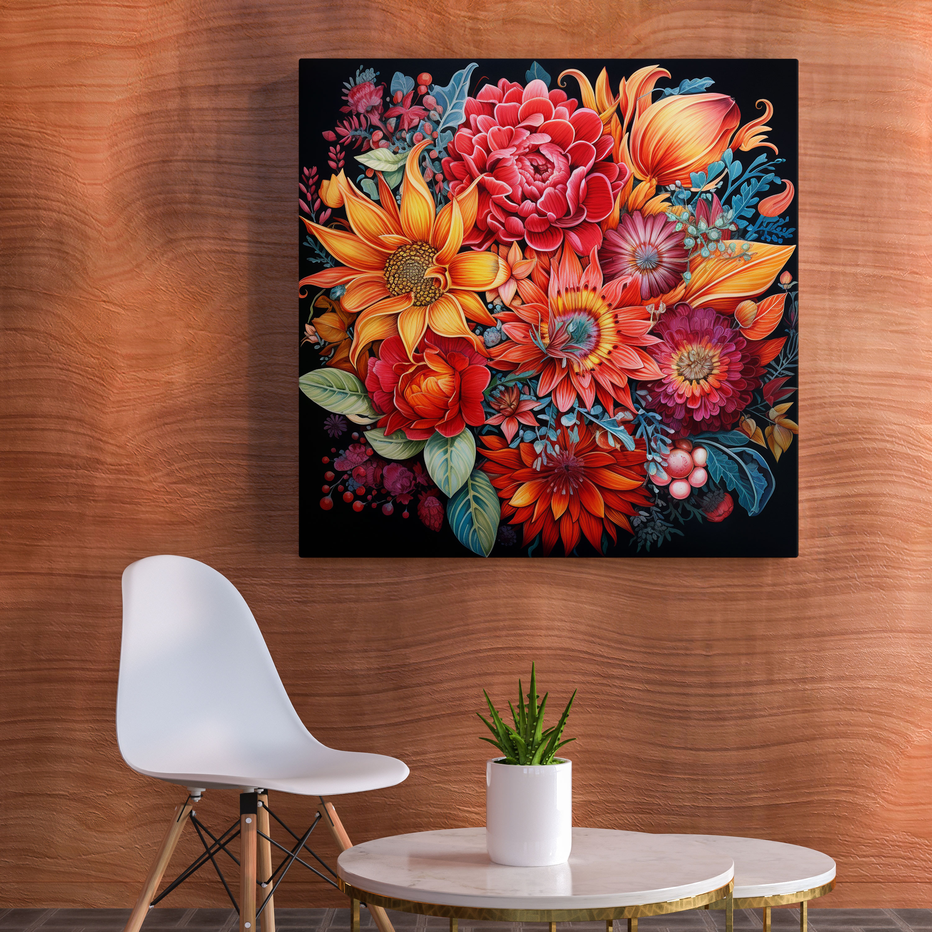 Spiritual Canvas Print - Botanical Mandala Wall Decor - Spiritual, Wall Art, Canvas Print, Home Decoration