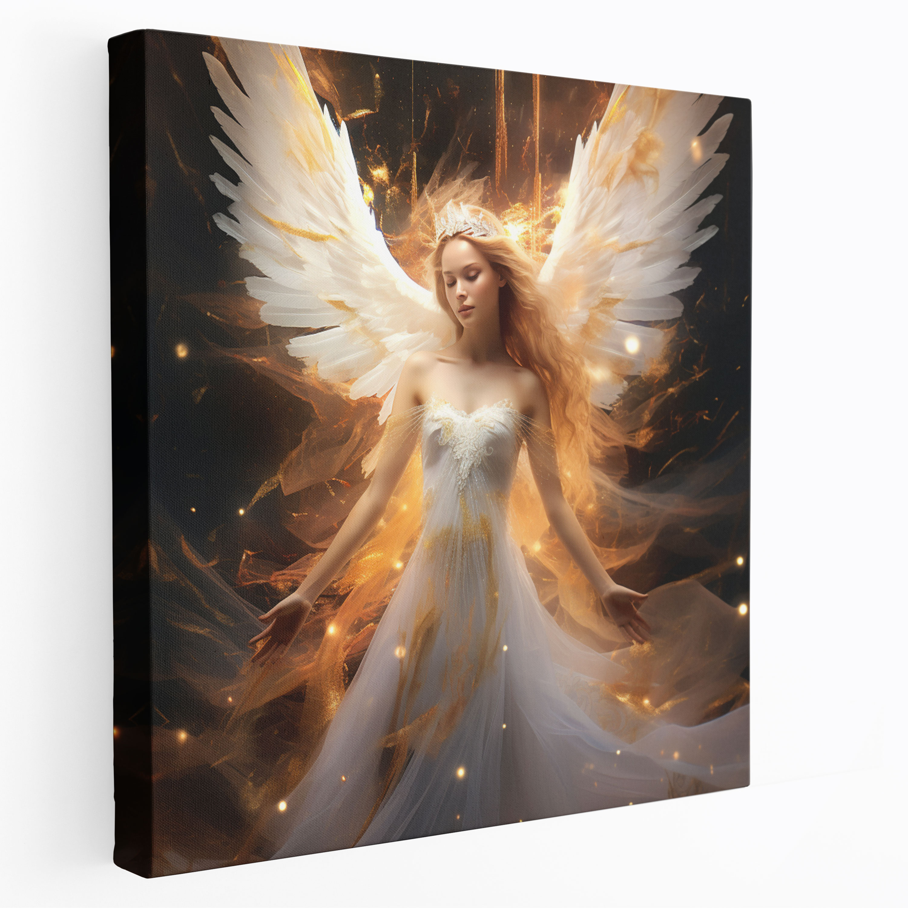 Ethereal Angel Canvas Print - Spiritual, Wall Decoration, Canvas Print, Digital Painting