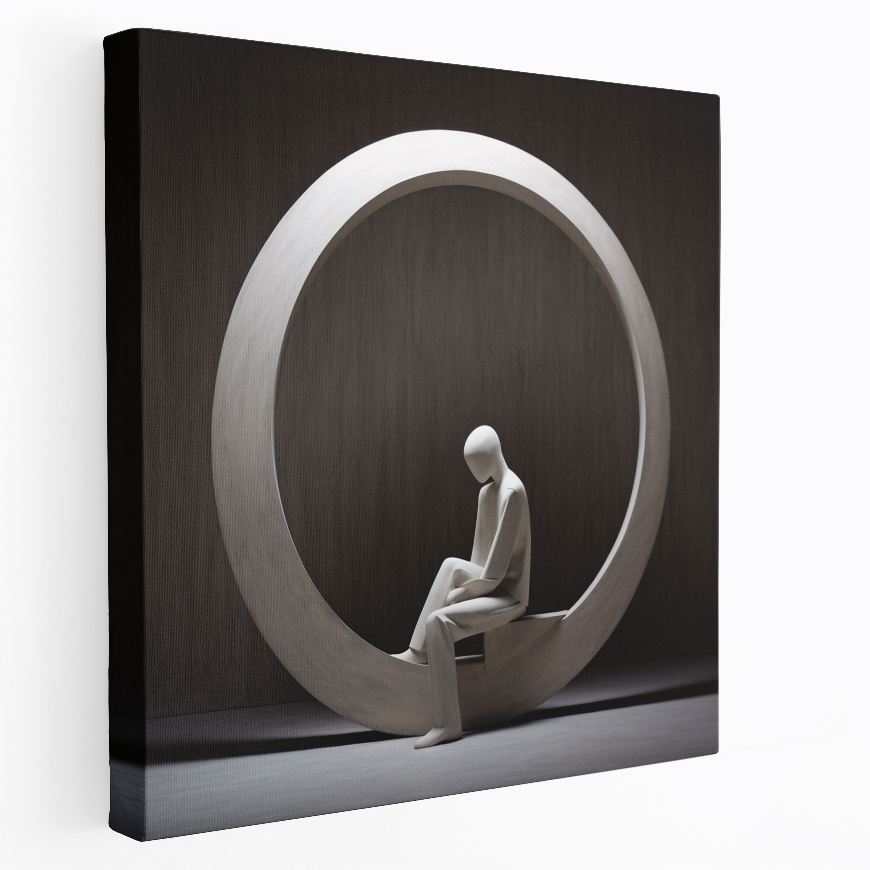 Tranquil Spiritual Wall Art - Spiritual, Home Decoration, Canvas, Contemplative Pose