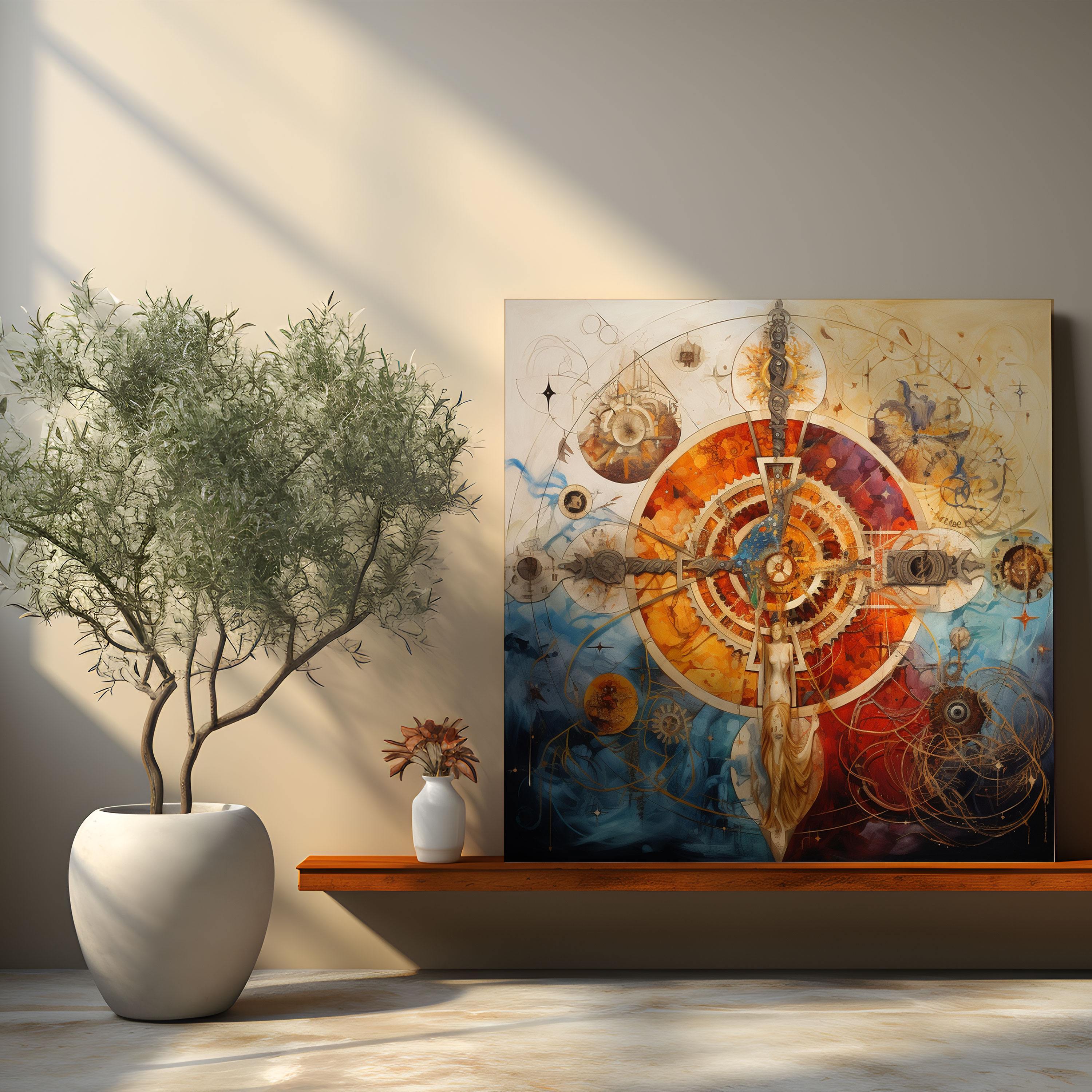 Spiritual Canvas Print - Sacred Symbols Collage Wall Art - Spiritual, Wall Decoration, Spiritual, Harmony