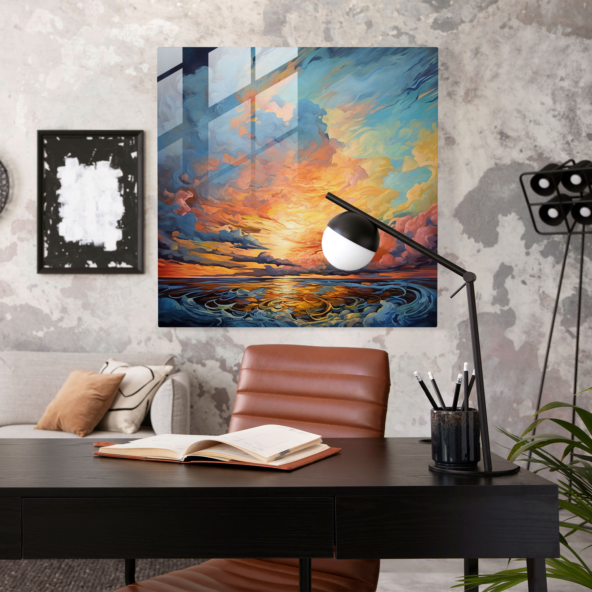 Impressionist Storm Glass Print - Storm, Glass Art, Impressionist-Inspired, Modern Art