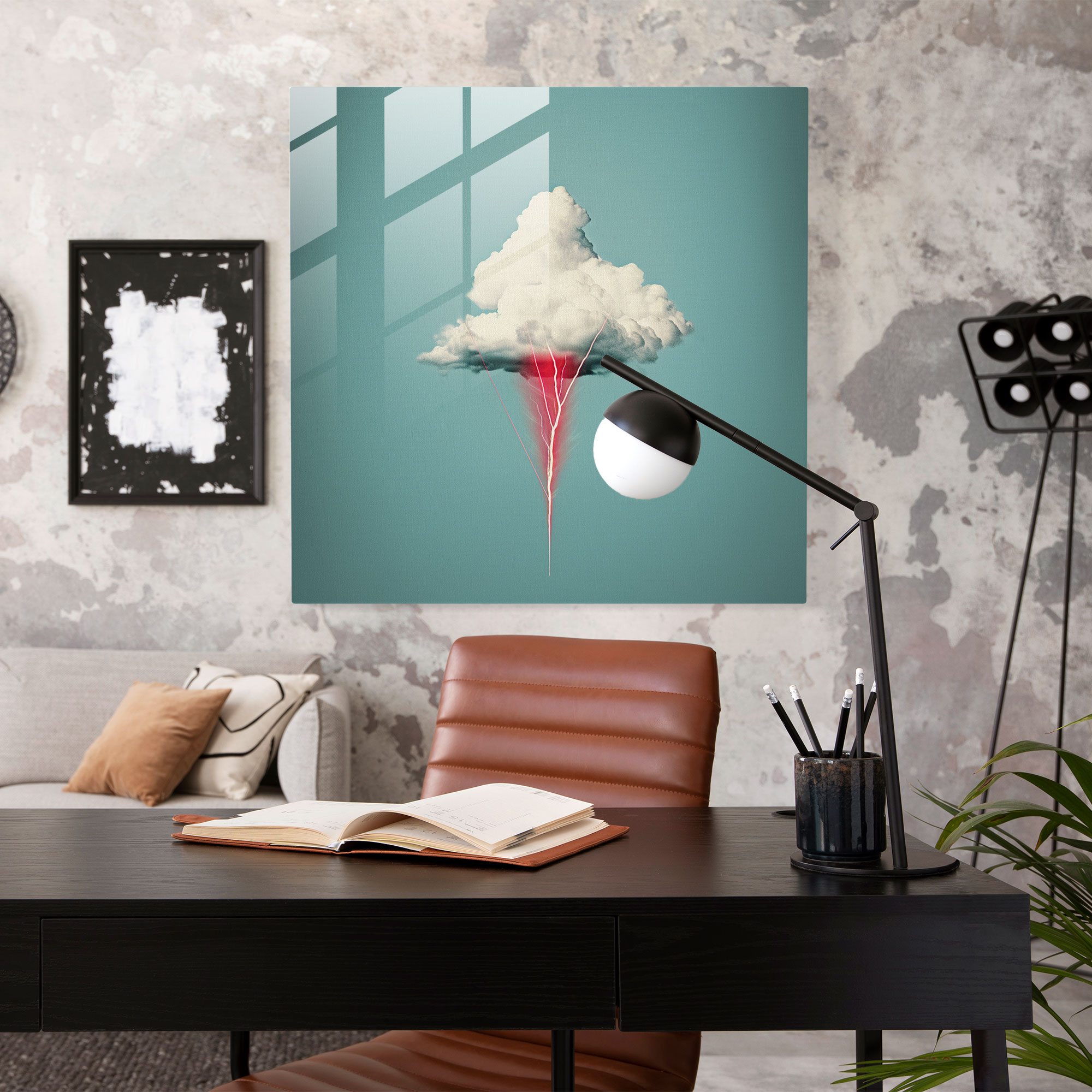 Electric Sky - Glass Wall Art - Storm, Modern Art, Visually Striking, Glass Art