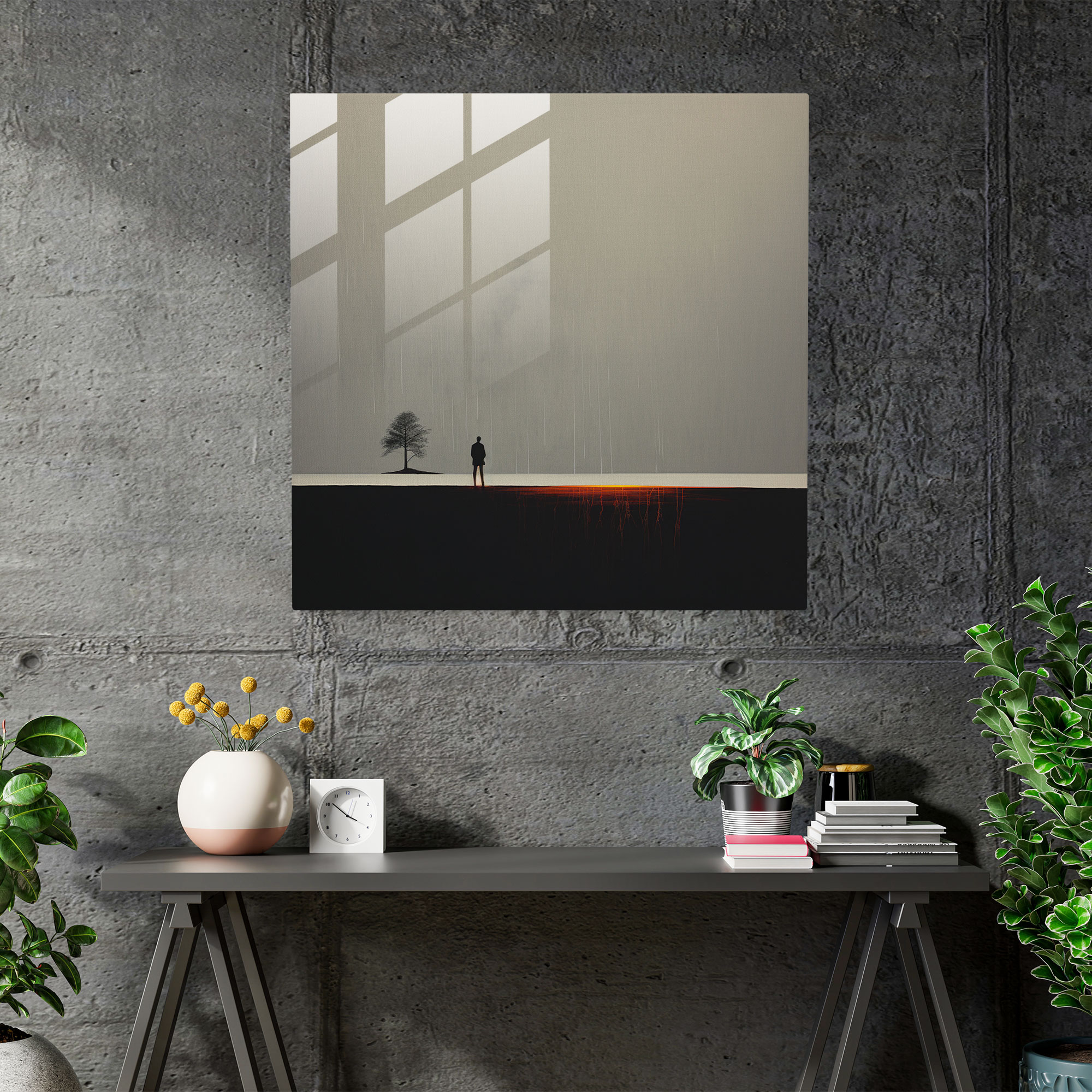 Minimal Storm Glass Print - Storm, Glass Print, Glass Wall Art, Dramatic Contrasts