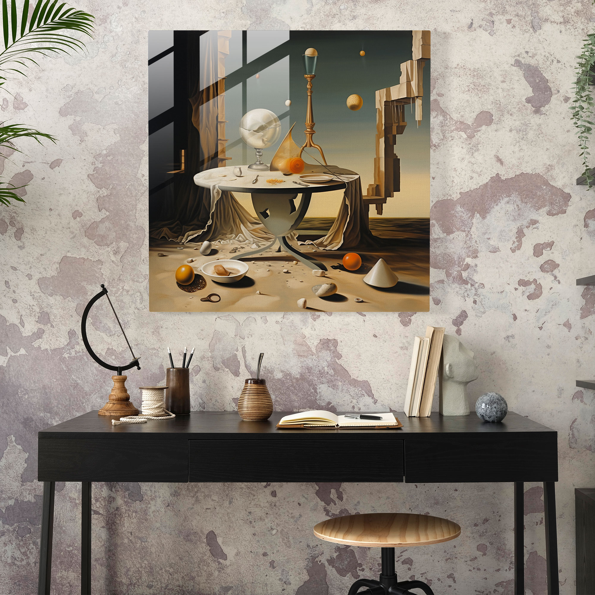 Still Life Glass Print - Surreal Floating Objects - Still Life, Glass Art, Glass Wall Art, Surrealistic