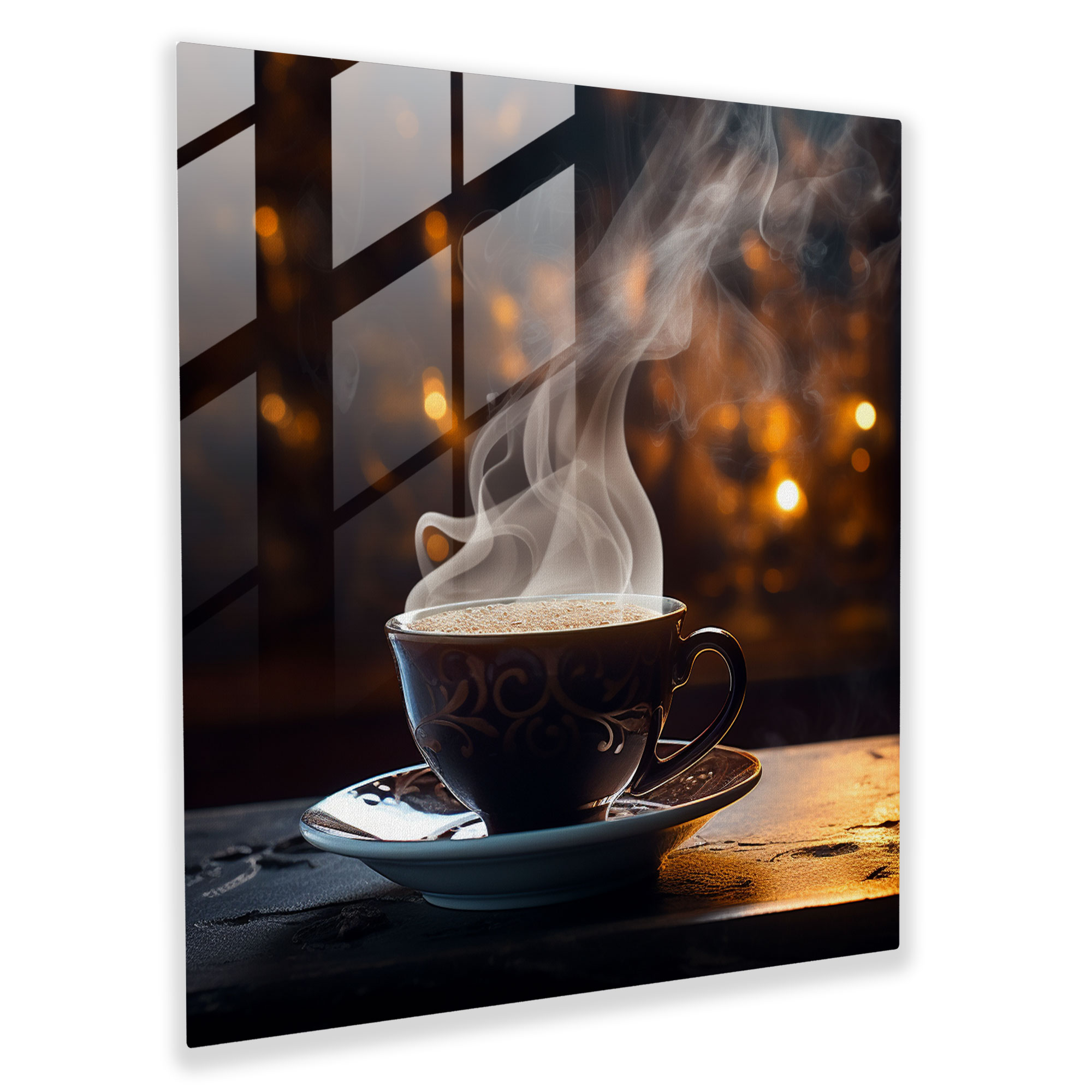 Ev Gibi Kafe Temalı Cam Tablo Baskı - Huzur Veren Çağdaş Fotoğraf Baskı