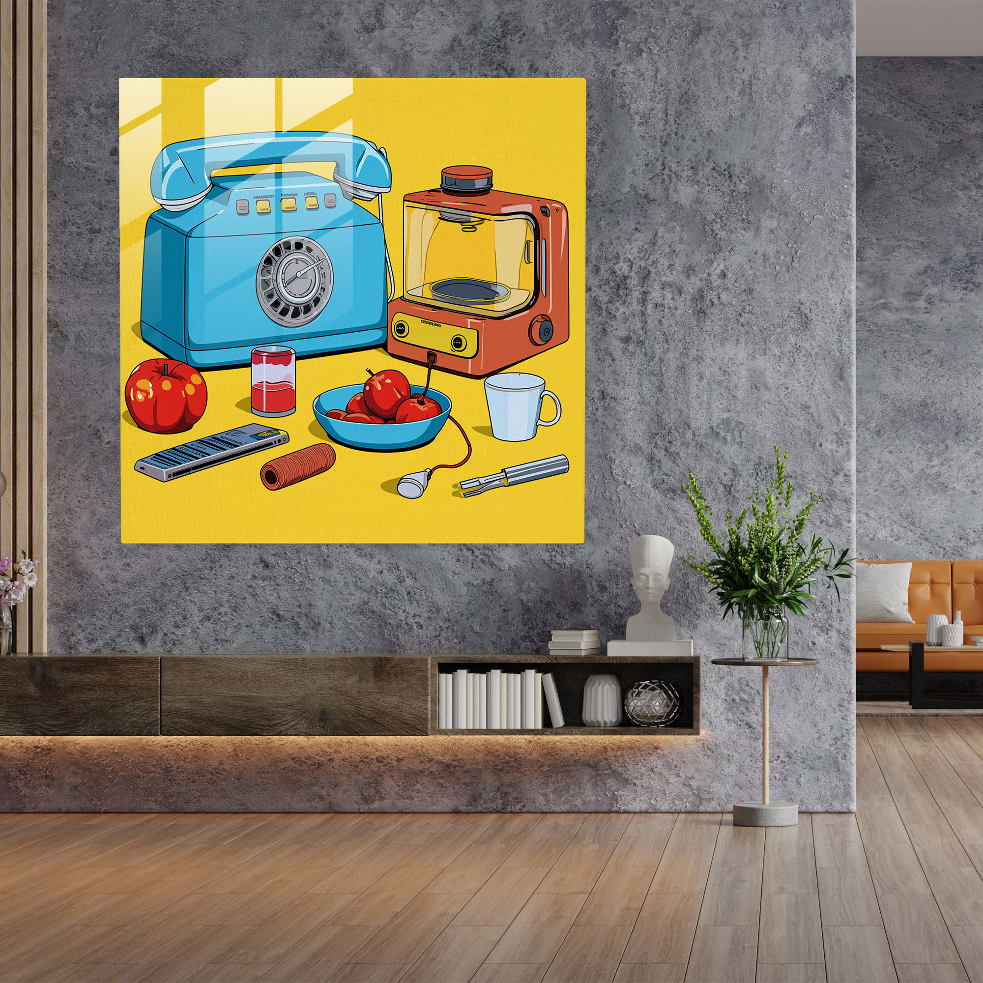 Still Life Glass Print - Pop Art Collection - Still Life, Modern Art, Glass Art, Glass Print