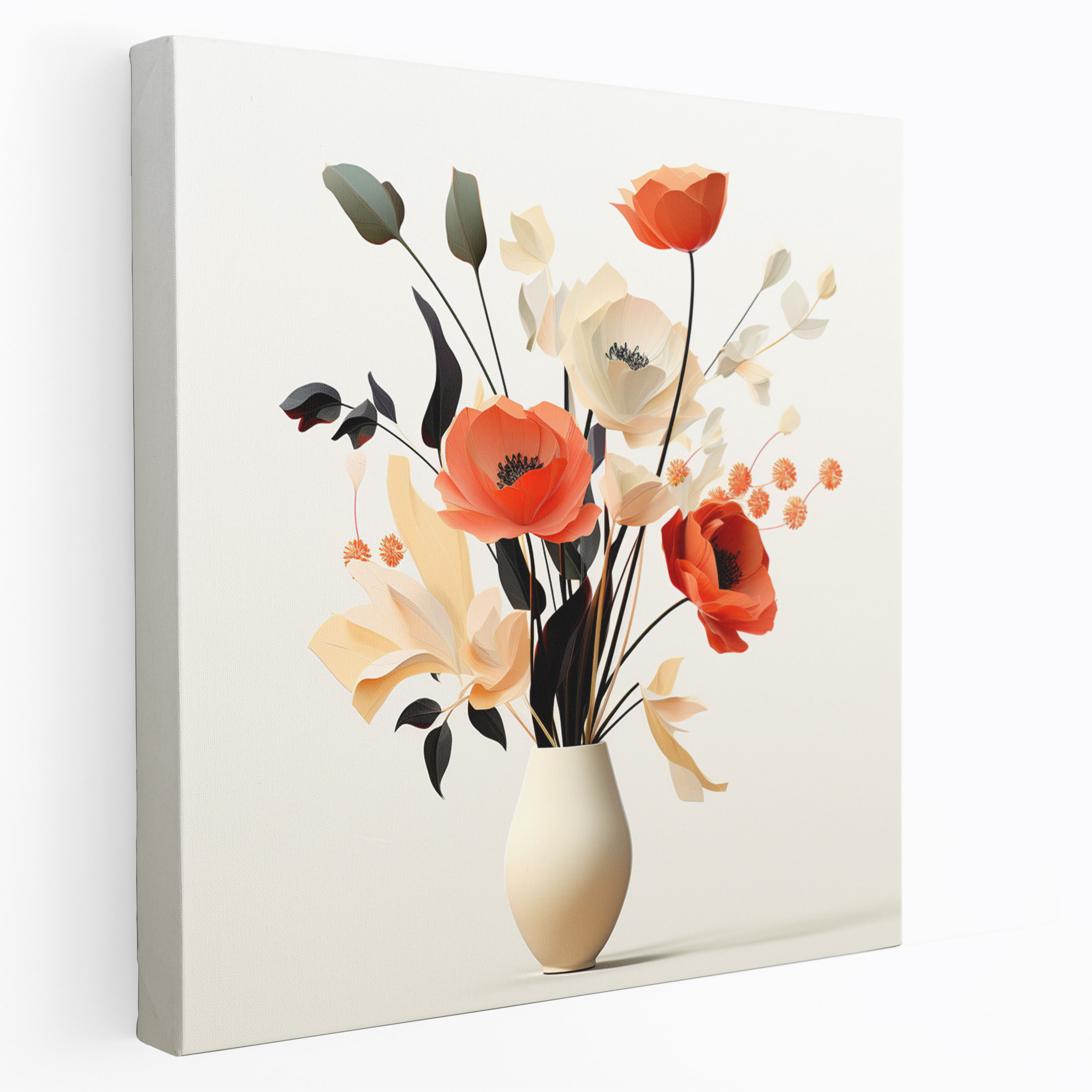Still Life Canvas Print - Modern Floral Bouquet Wall Art - Still Life, Canvas Wall Art, Wall Decoration, Wall Art