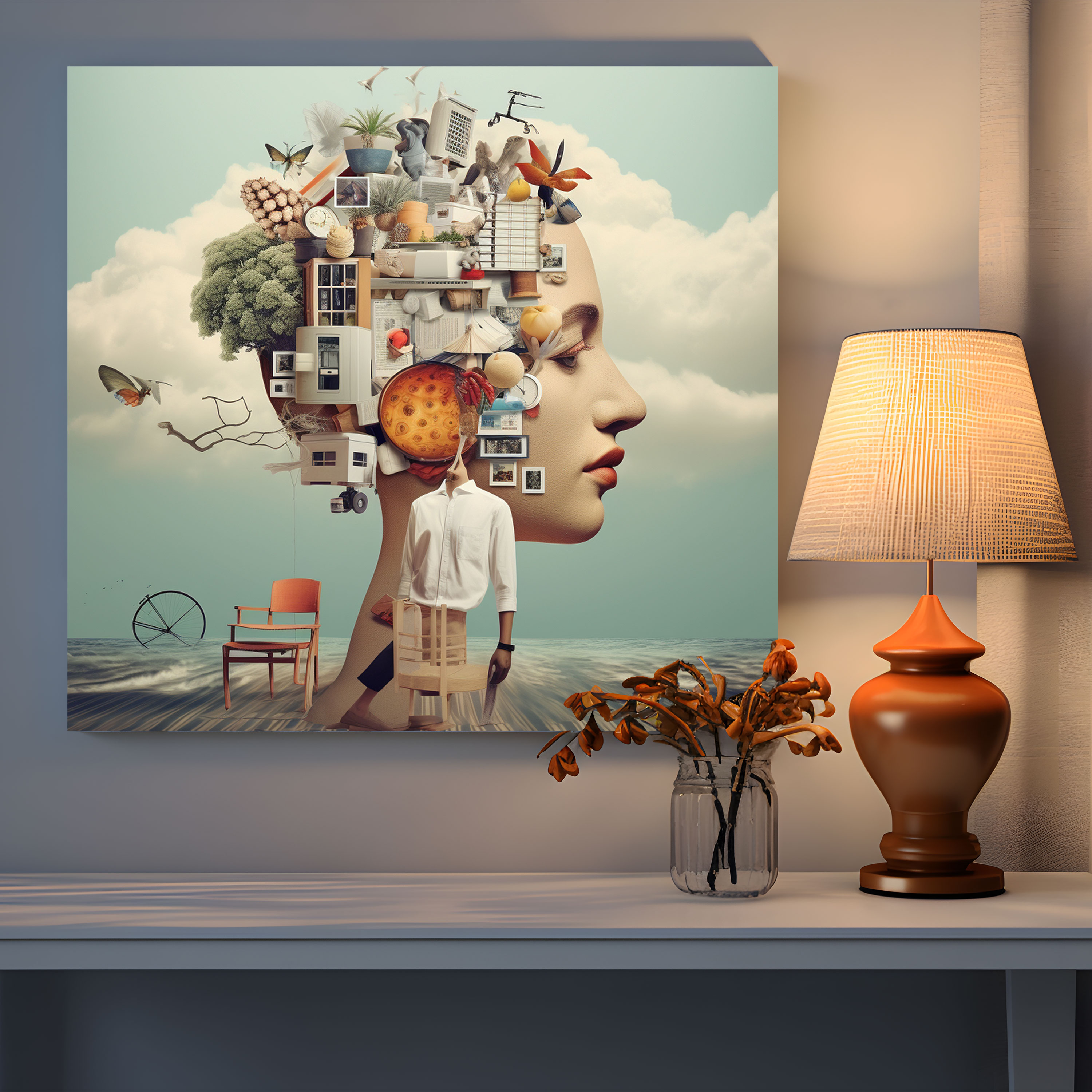 Still Life Canvas Print - Surreal Digital Collage Wall Art - Still Life, Canvas, Home Decoration, Still Life