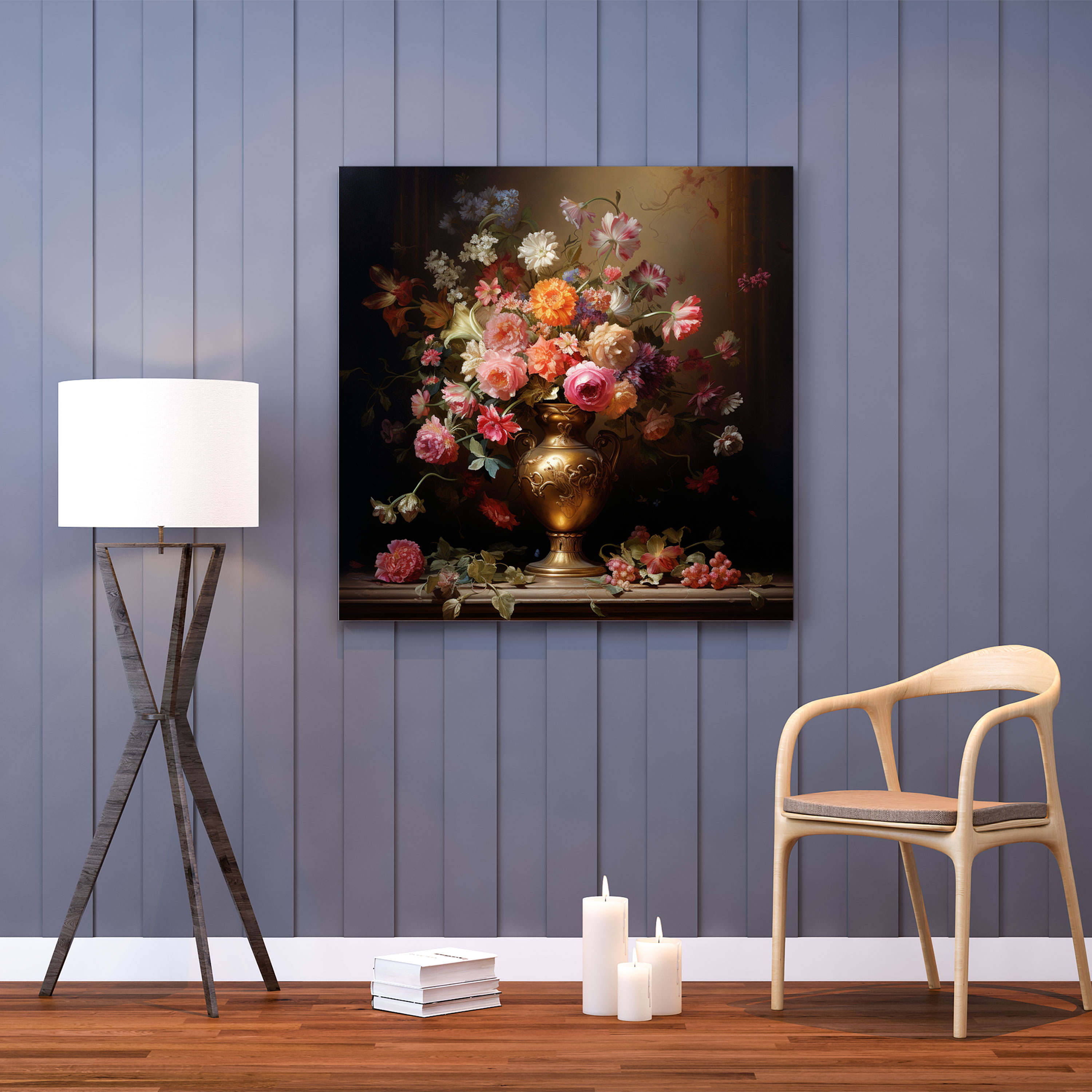 Still Life Canvas Print - Baroque Floral Arrangement Wall Art - Still Life, Floral Arrangement, Wall Decoration, Baroque-Inspired Painting