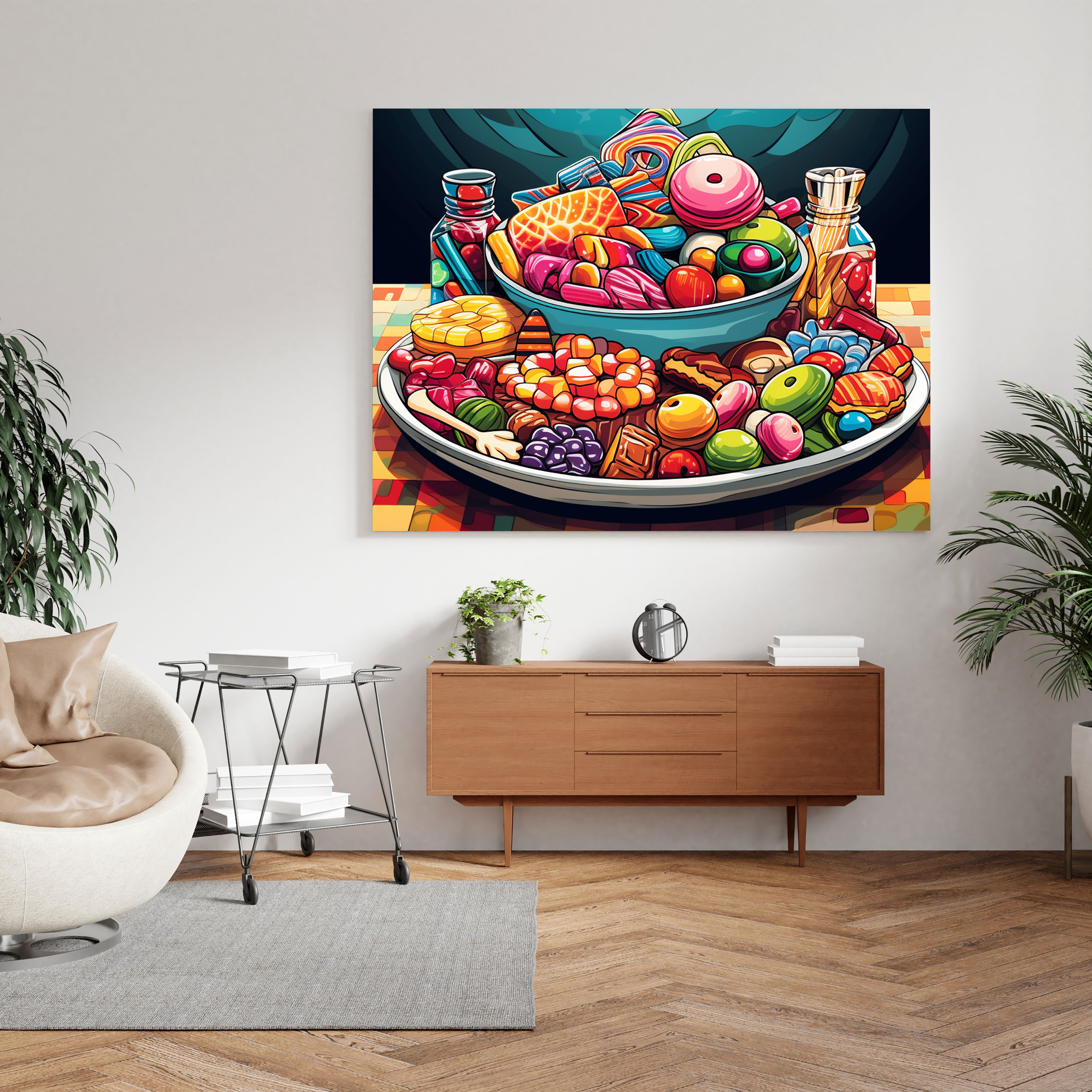 Still Life Canvas Print - Pop Art Candy Table Wall Art - Still Life, Canvas, Still Life, Canvas Wall Art