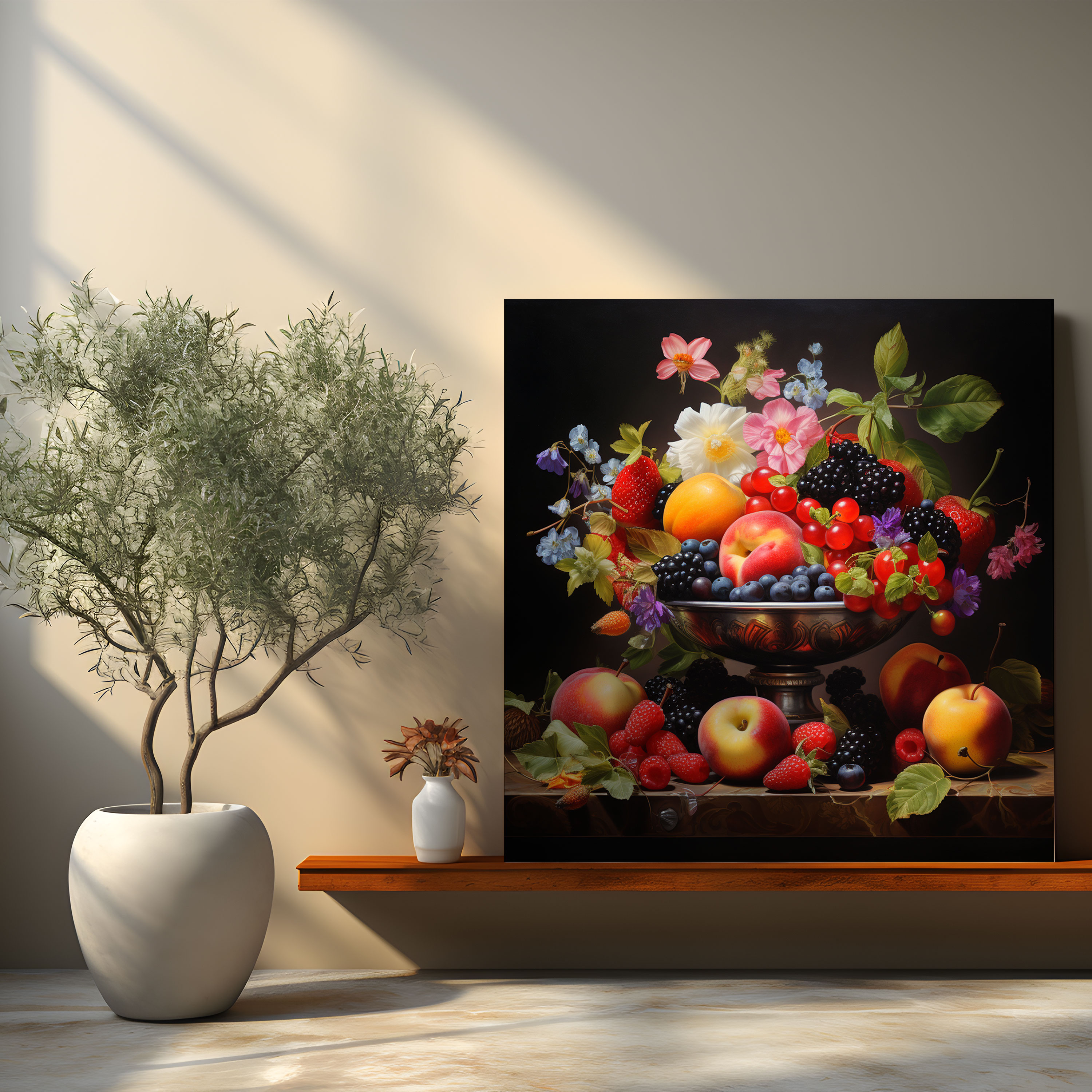 Still Life Canvas Print - Bowl Of Fruit - Still Life, Canvas Print, Wall Decoration, Fruit
