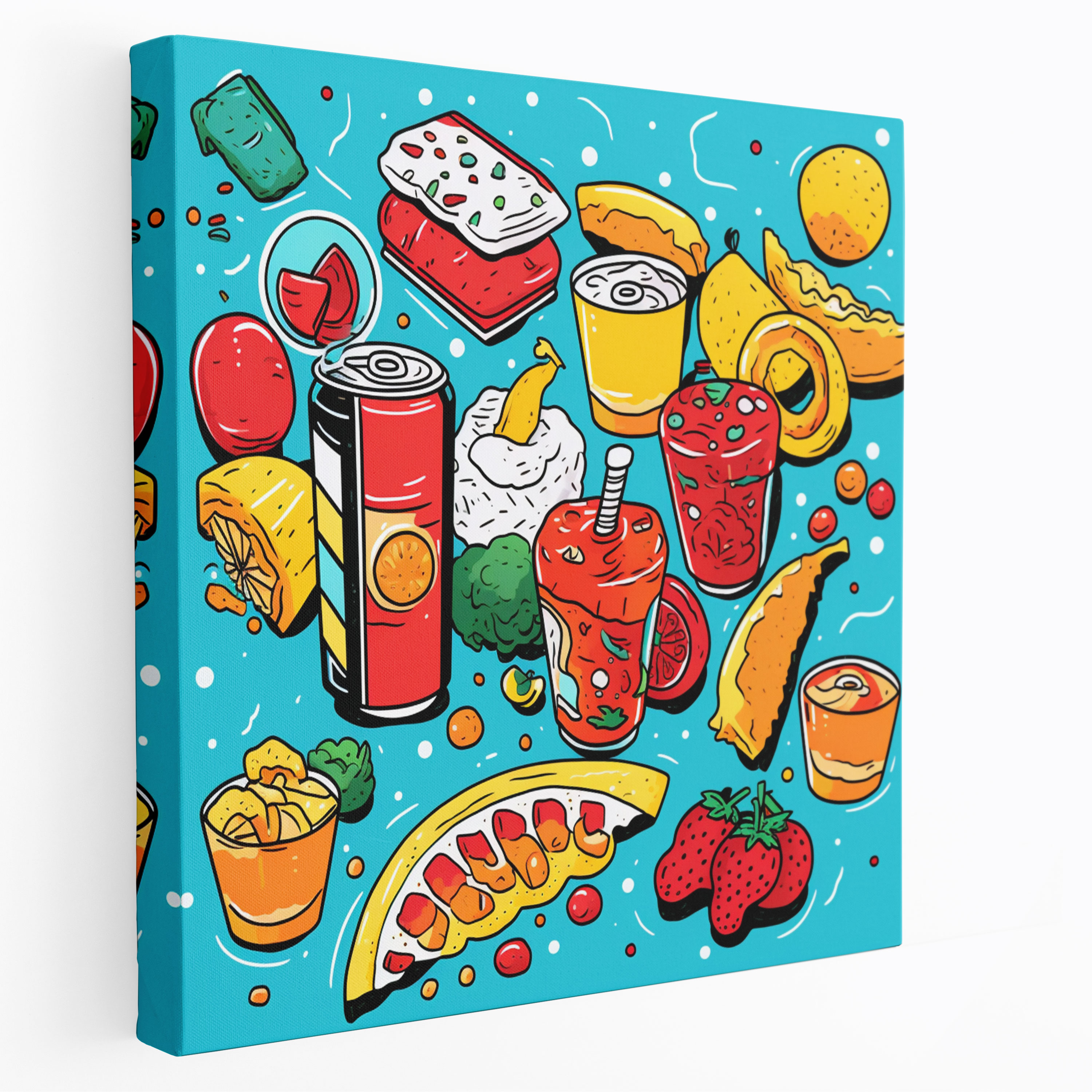 Still Life Wall Art - Pop Art Food And Beverage - Still Life, Wall Art, Canvas Print, Pop Art