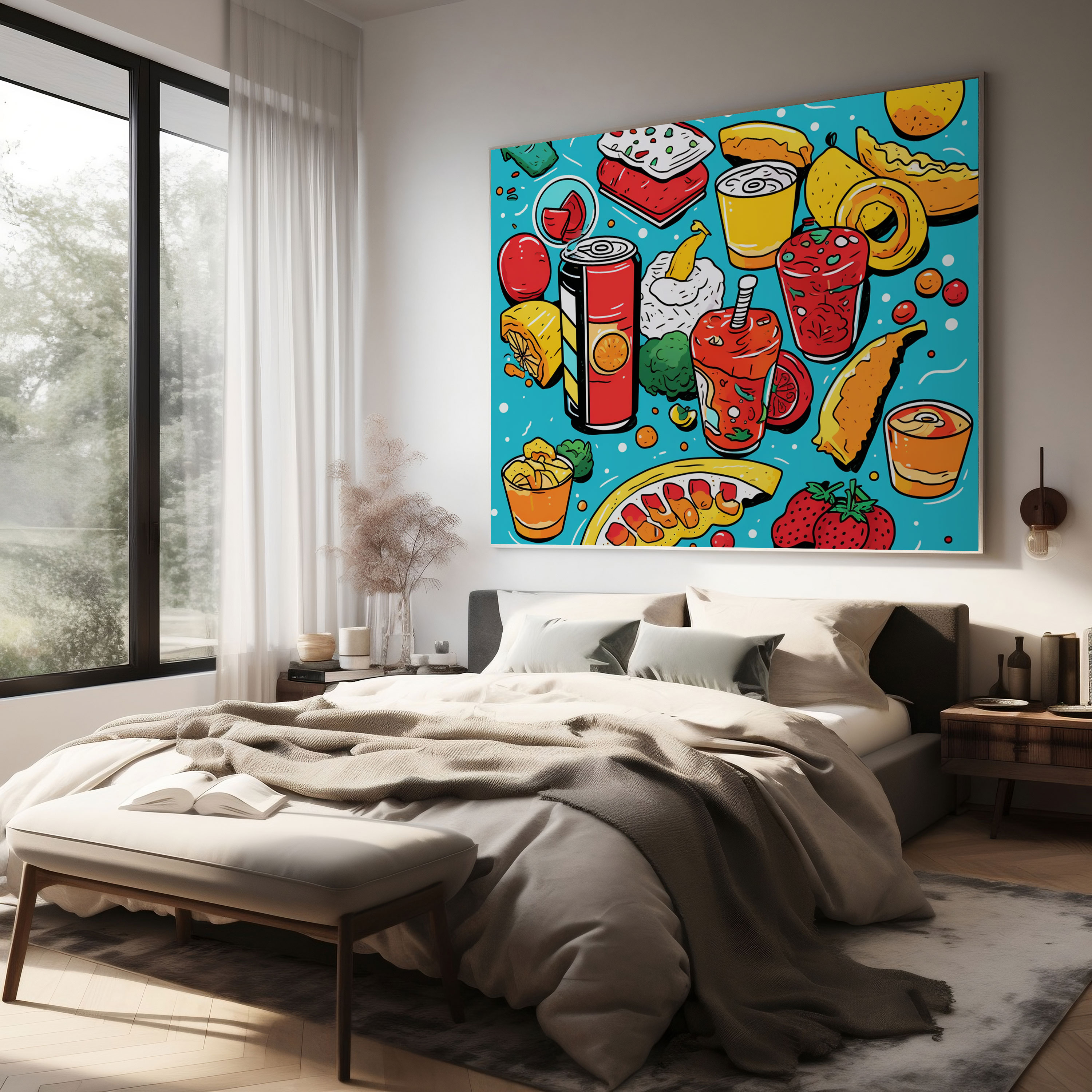 Still Life Wall Art - Pop Art Food And Beverage - Still Life, Wall Art, Canvas Print, Pop Art