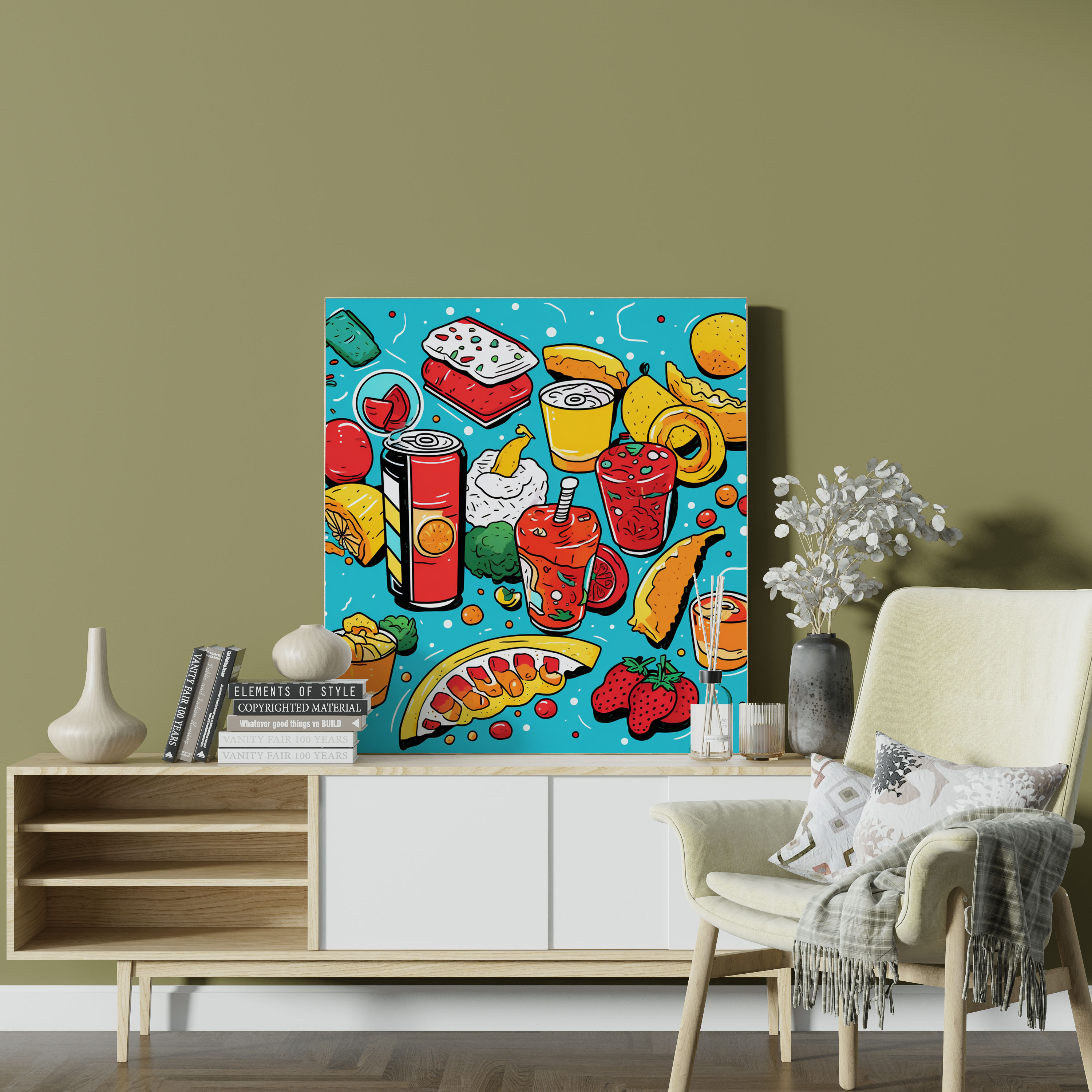Still Life Wall Art - Pop Art Food And Beverage - Still Life, Wall Art, Canvas Print, Pop Art