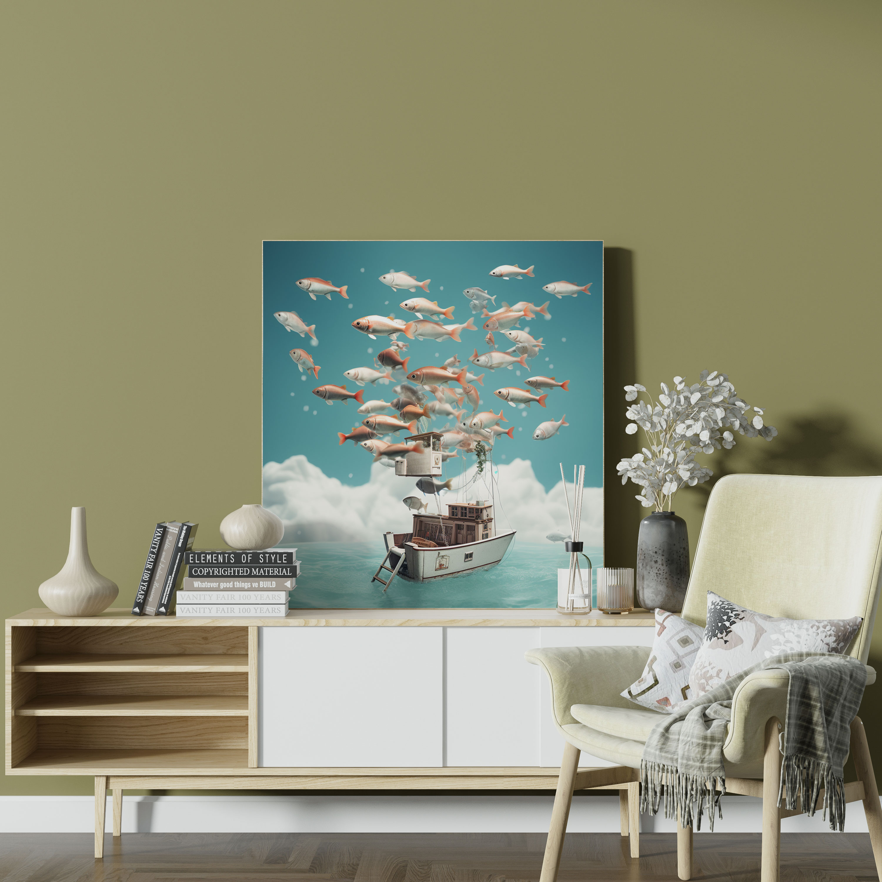 Still Life Canvas Print - Surreal Floating Objects - Still Life, Canvas Print, Still Life, Home Decoration