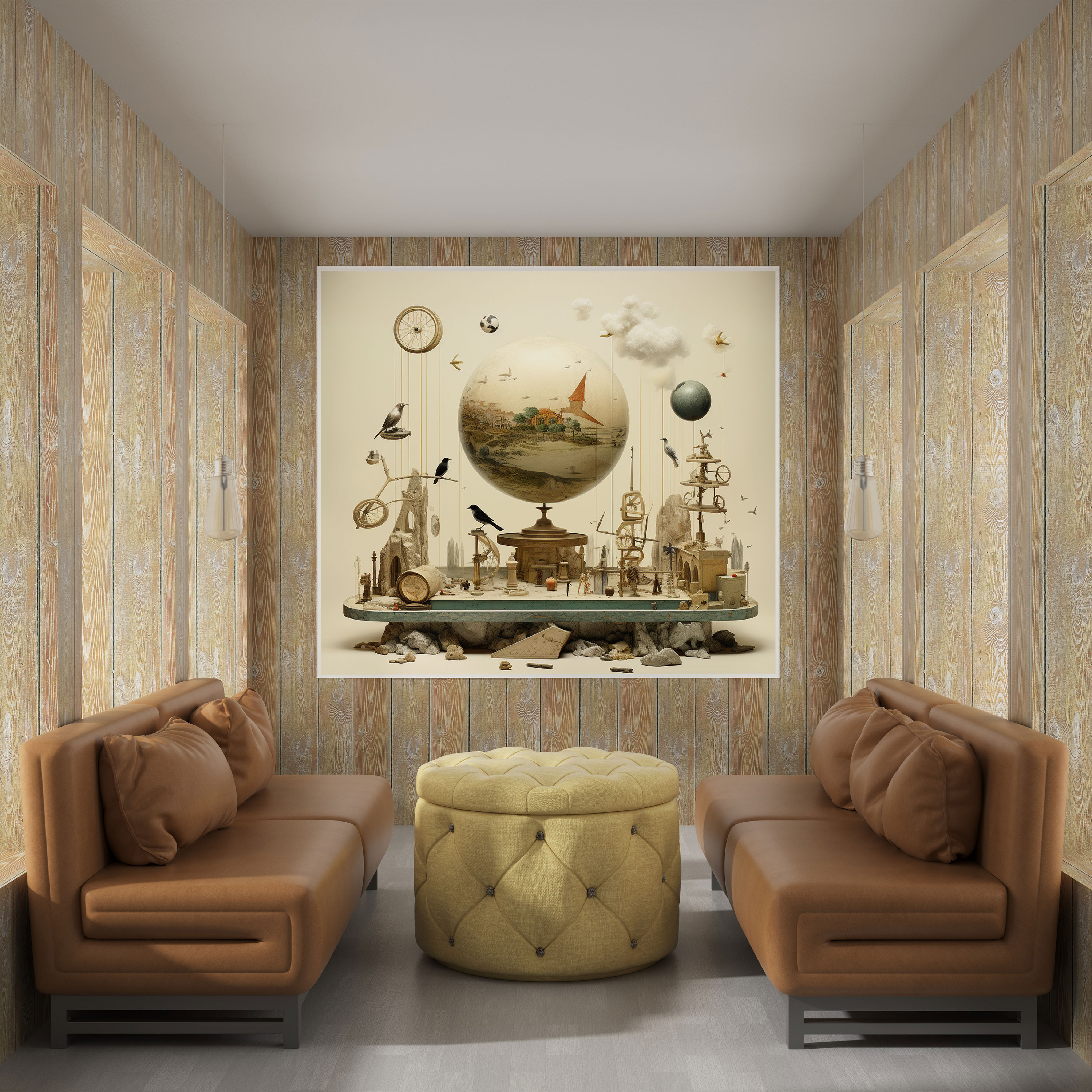 Still Life Canvas Print - Curiosity-Inducing Surreal Mixed Media Wall Art - Still Life, Curiosity, Canvas Wall Art, Wonder