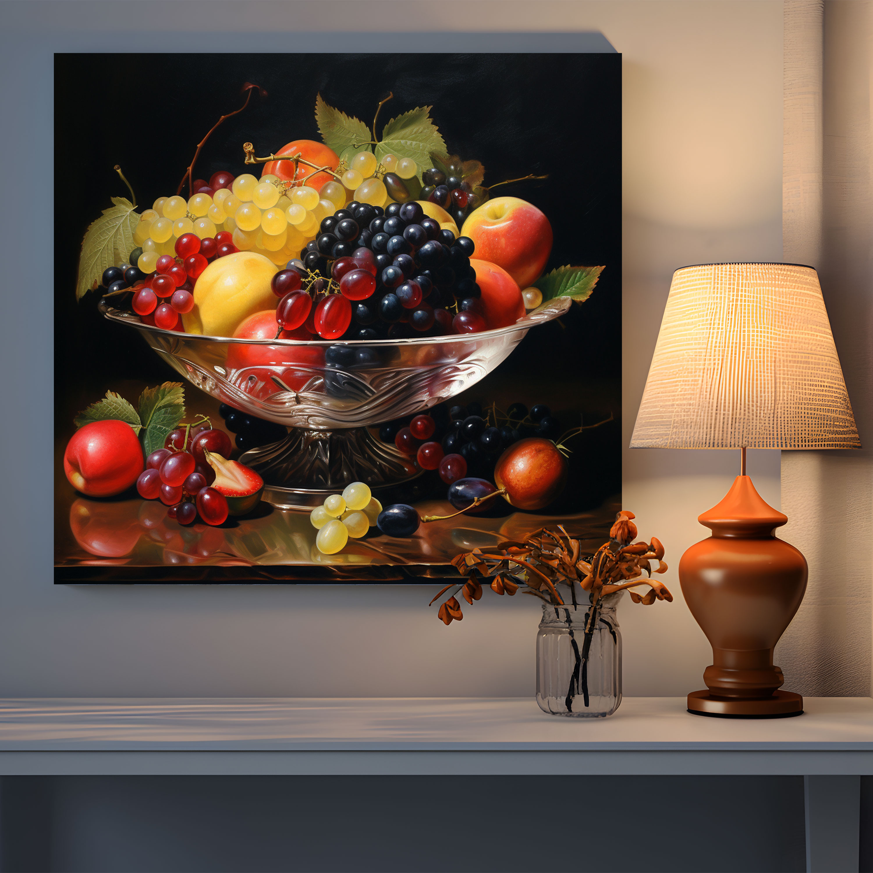 Still Life Canvas Print - Classic Fruit Bowl - Still Life, Wall Decoration, Canvas Wall Art, Canvas