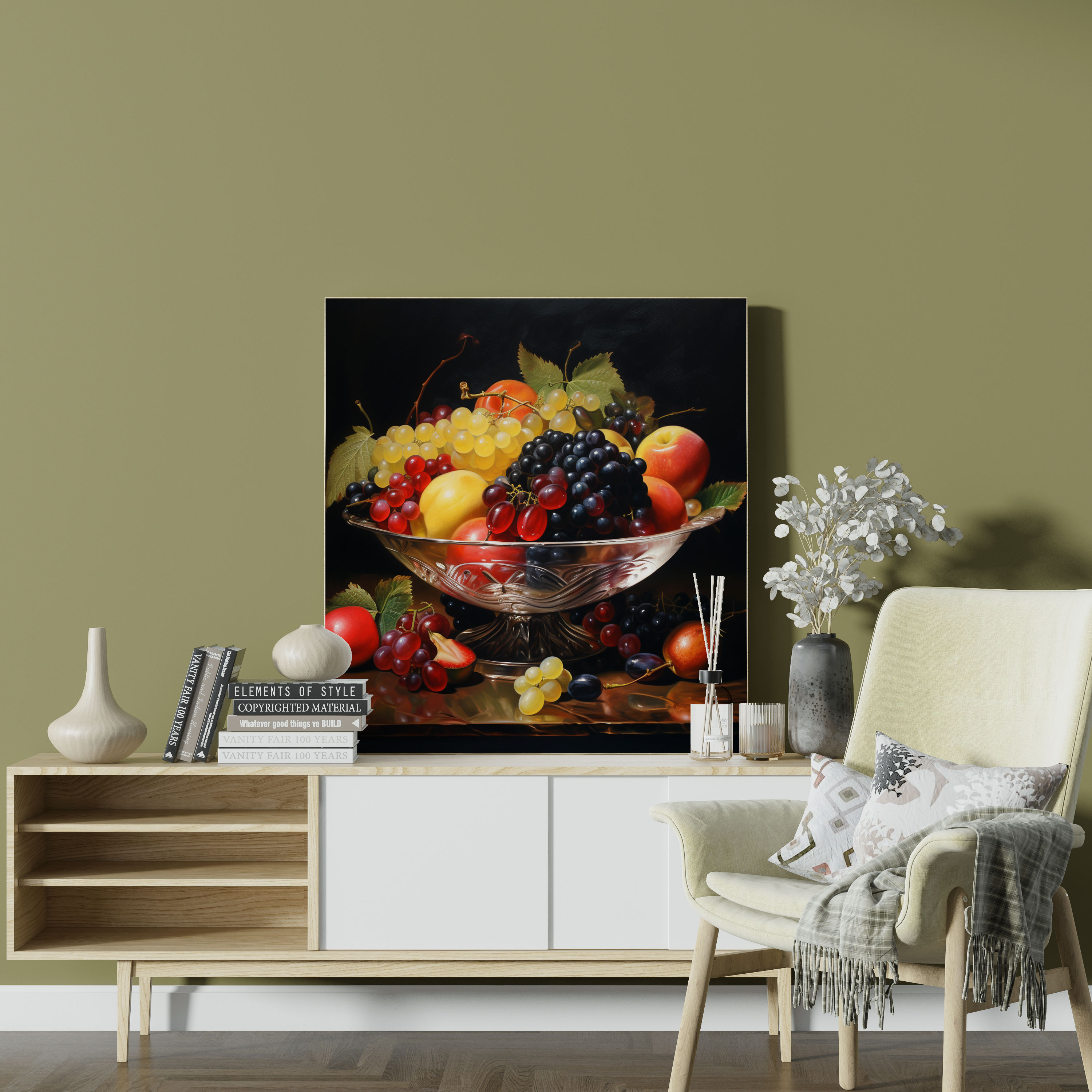 Still Life Canvas Print - Classic Fruit Bowl - Still Life, Wall Decoration, Canvas Wall Art, Canvas