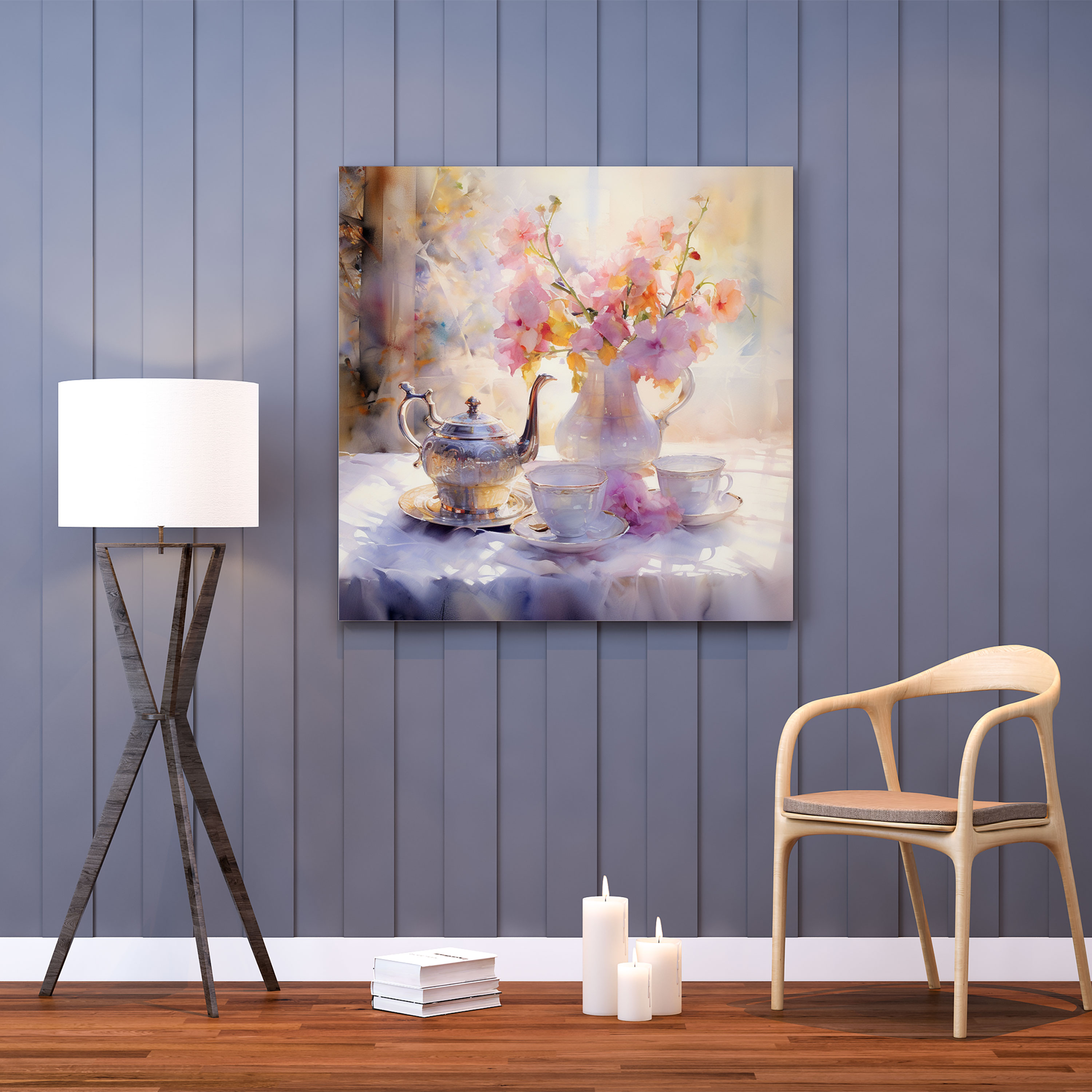 Still Life Canvas Print - Impressionist Tea Set - Still Life, Canvas Print, Canvas, Tea Set