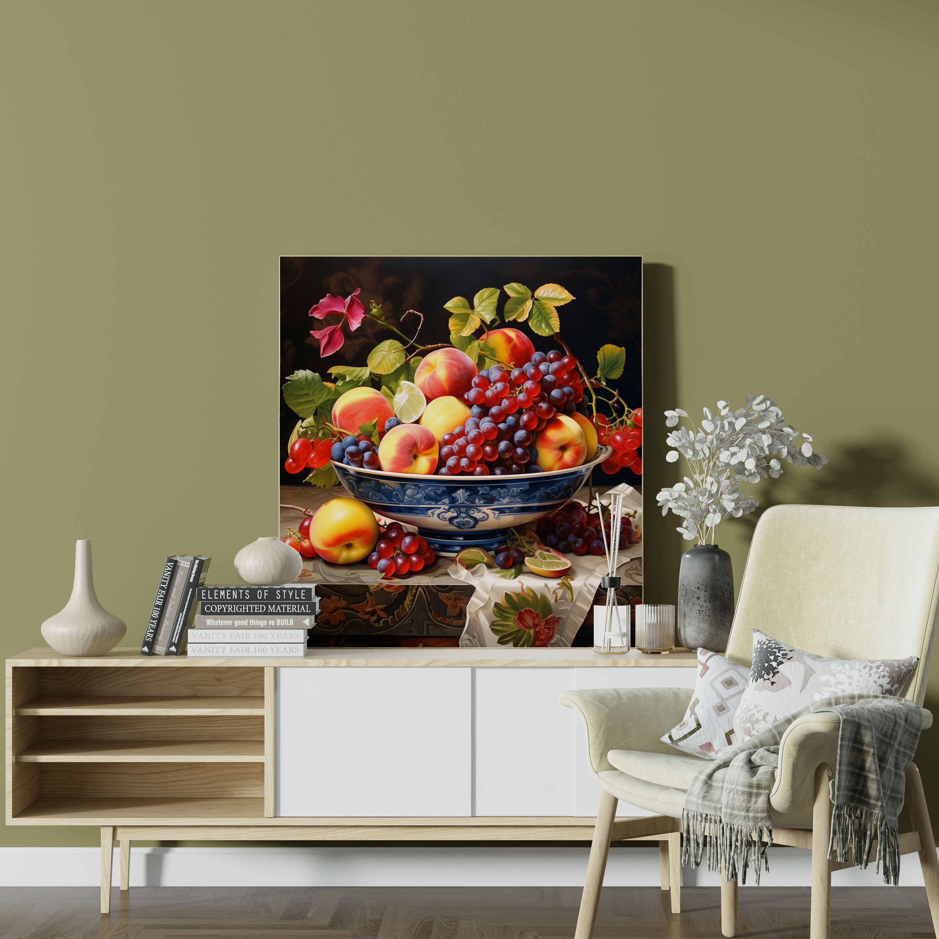 Still Life Canvas Print - Classic Fruit Bowl - Still Life, Wall Decoration, Canvas, Vibrant Colors
