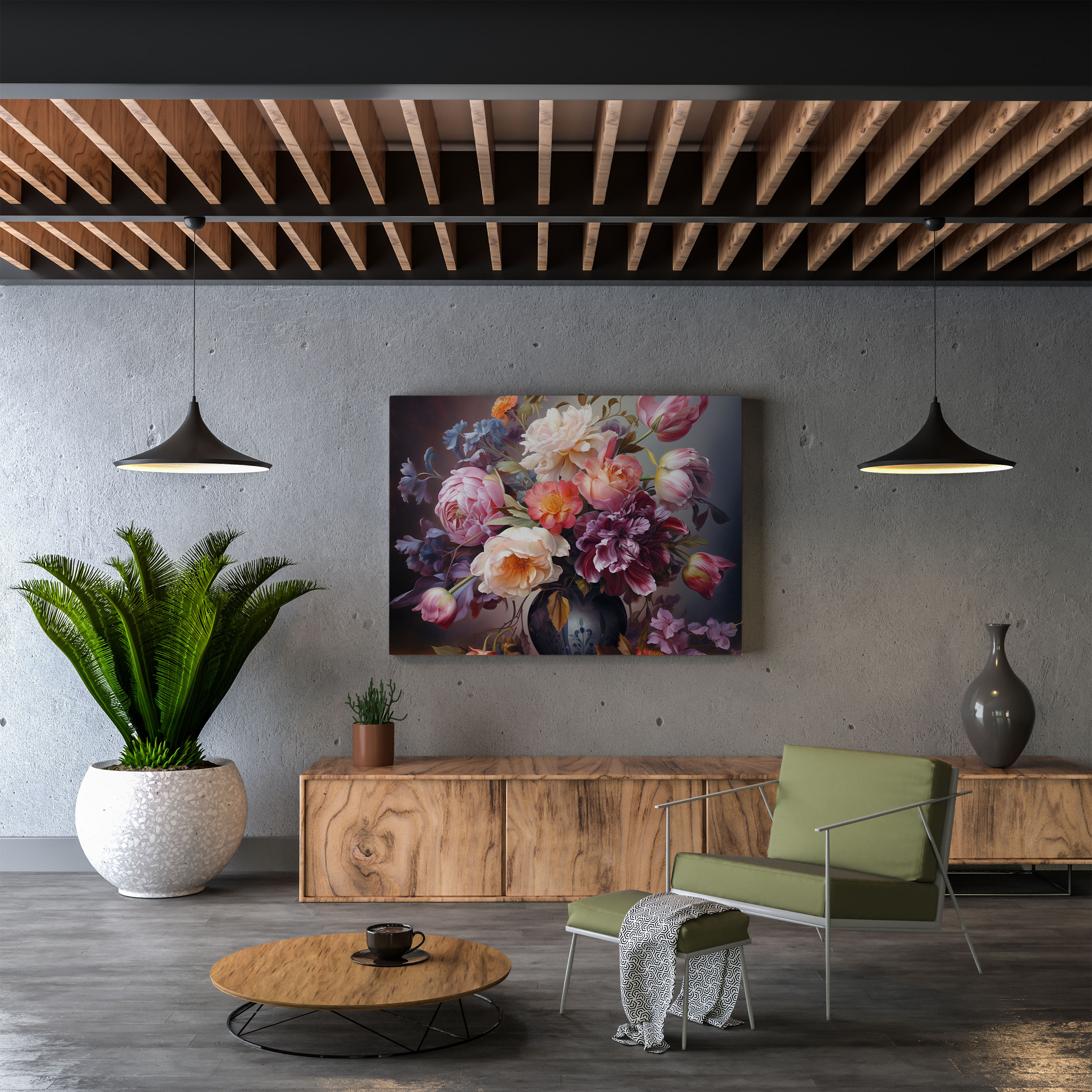 Still Life Canvas Print - Delicate Flower Bouquet - Still Life, Delicate Flower Bouquet, Canvas, Canvas Wall Art