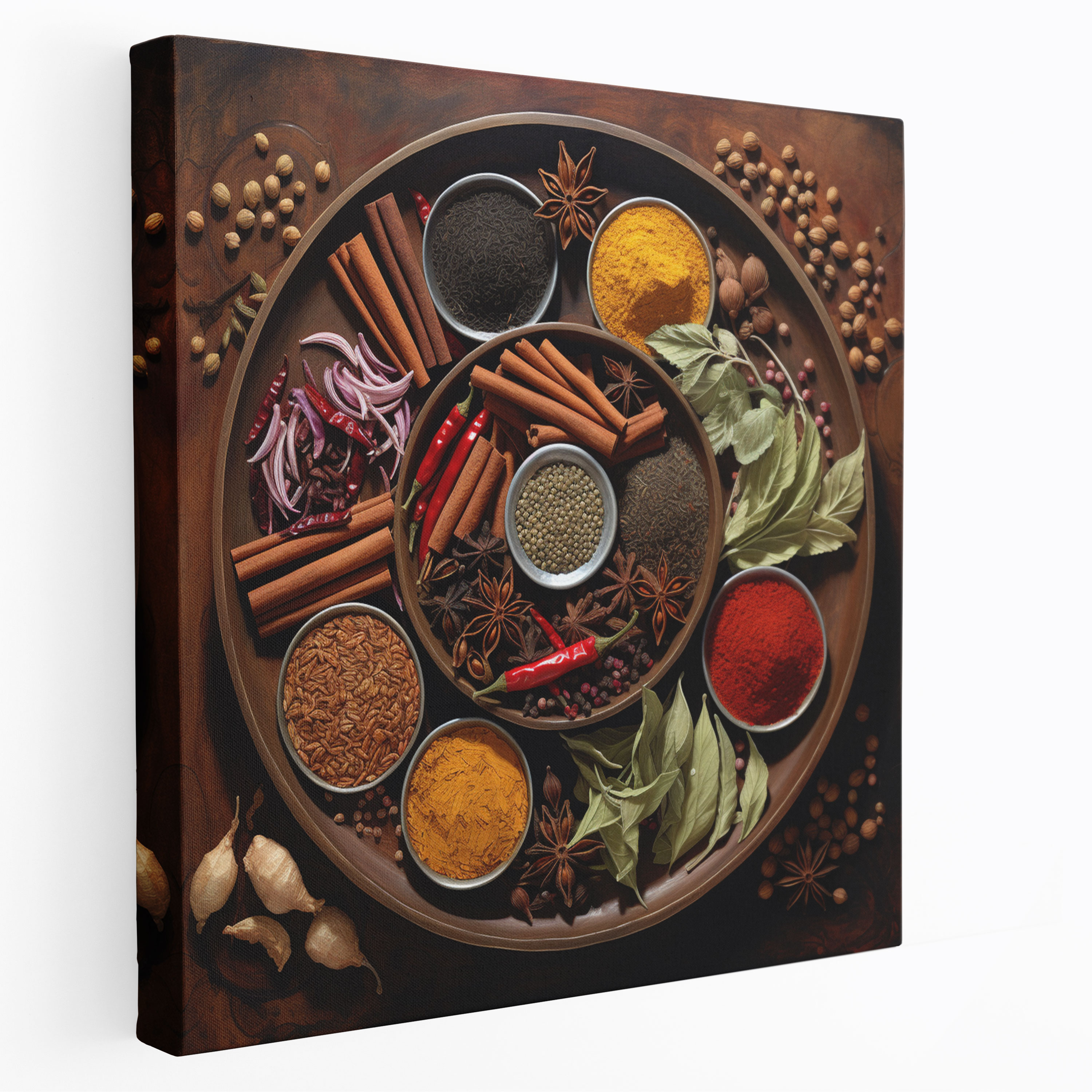 Still Life Canvas Print - Aromatic Spices And Herbs - Still Life, Vibrant Painting, Wall Art, Home Decoration