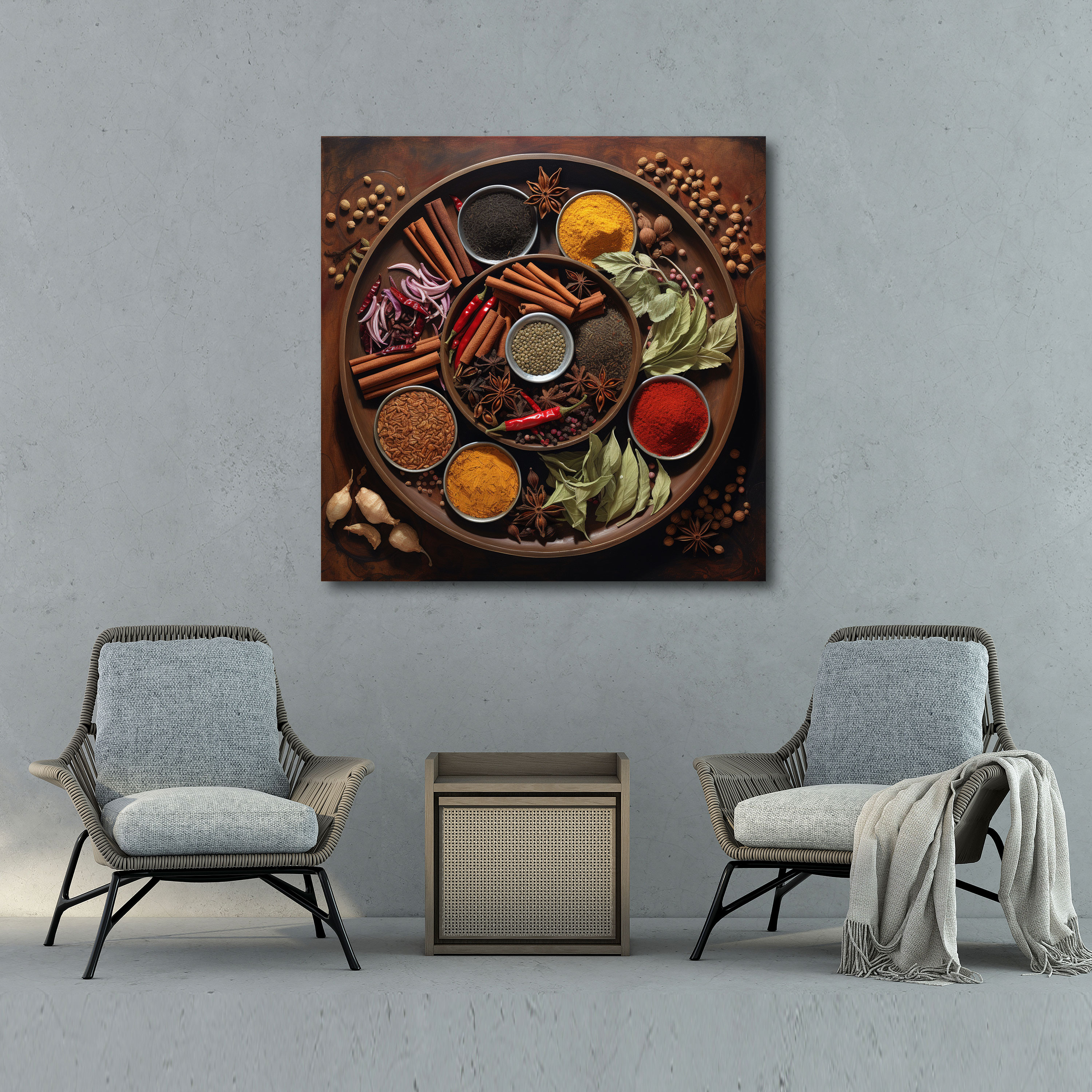 Still Life Canvas Print - Aromatic Spices And Herbs - Still Life, Vibrant Painting, Wall Art, Home Decoration