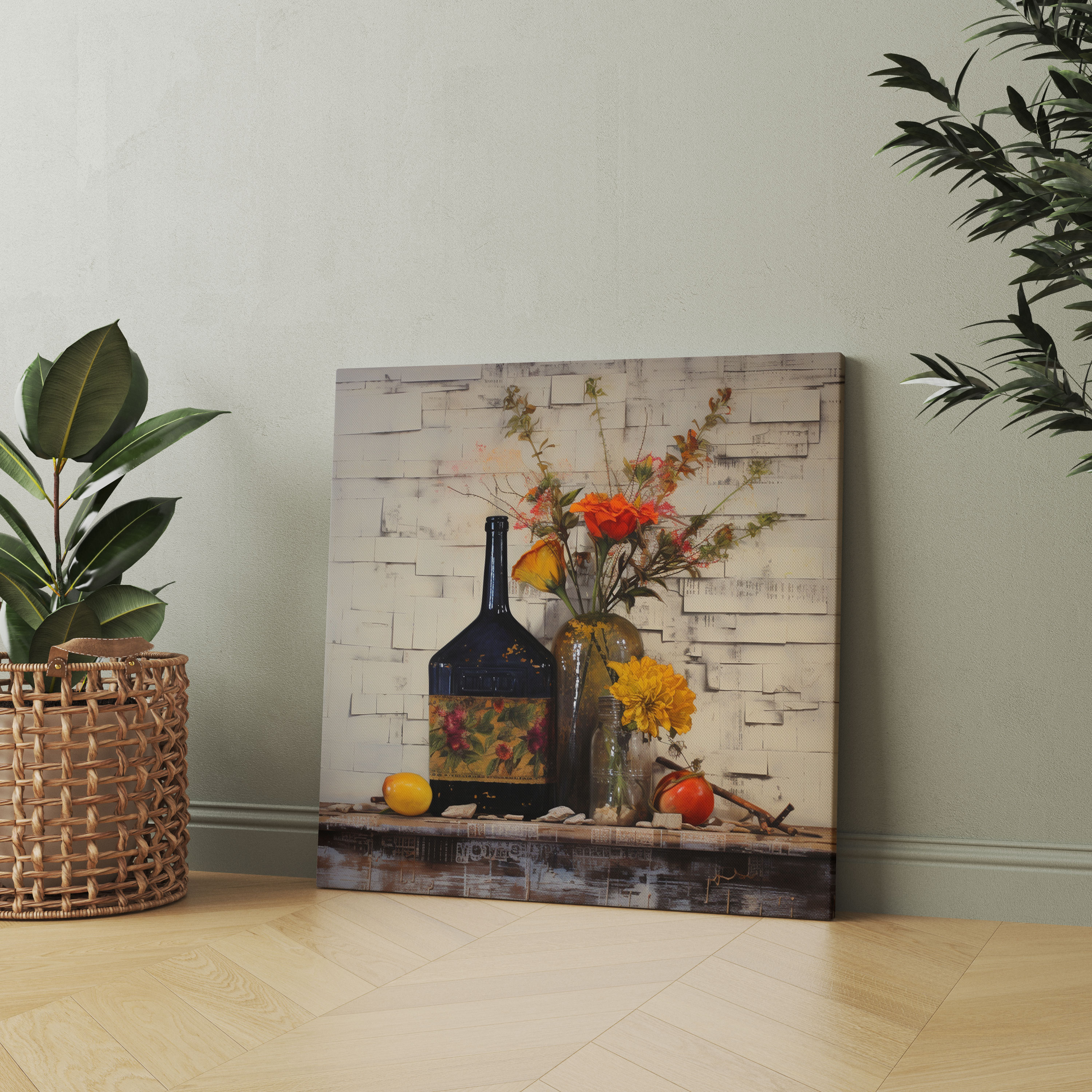 Still Life Canvas Print - Abstract Mixed Media - Still Life, Wall Decoration, Abstract Mixed Media, Wall Art