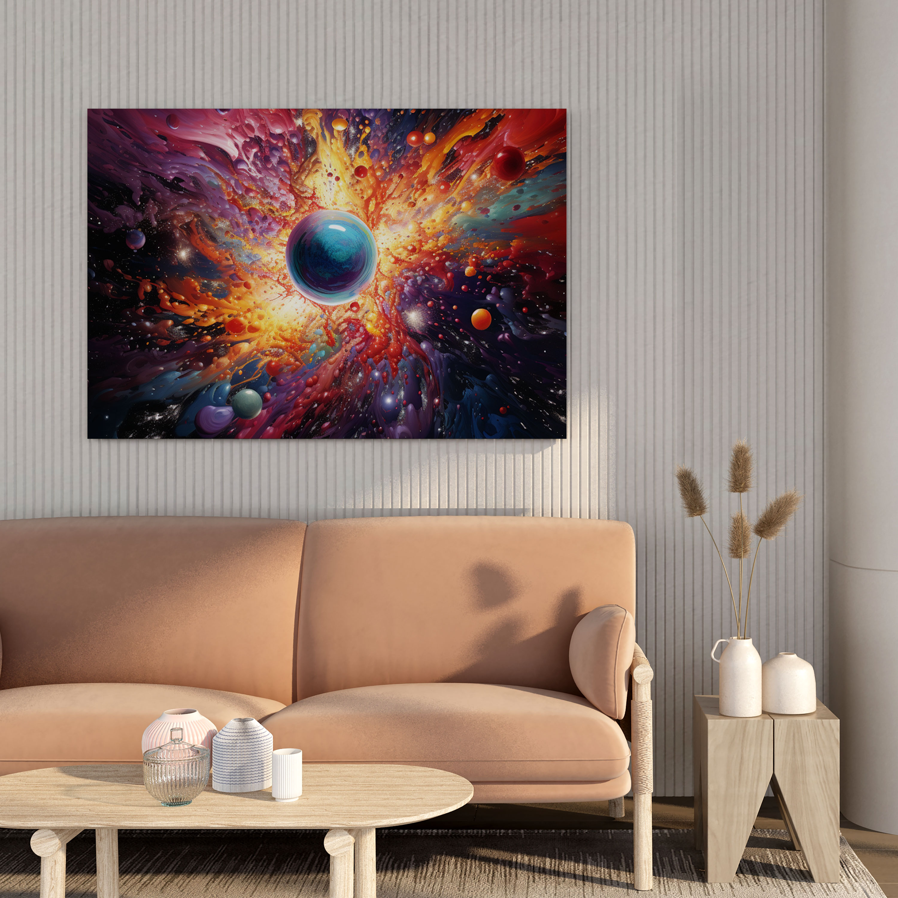 Cosmic Star Map Canvas Print - Star Map, Star Map, Cosmic Art, Vibrant Colors