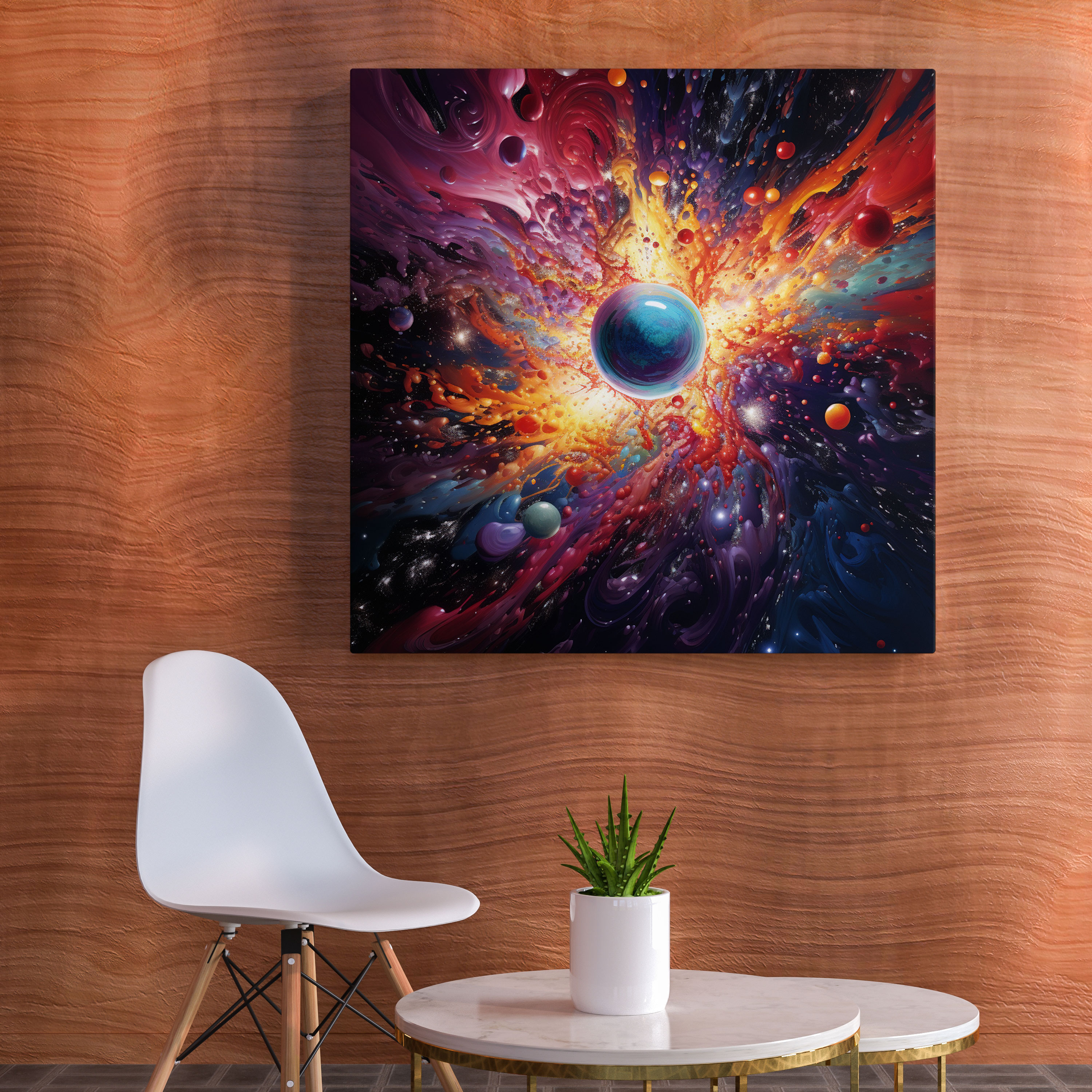 Cosmic Star Map Canvas Print - Star Map, Star Map, Cosmic Art, Vibrant Colors