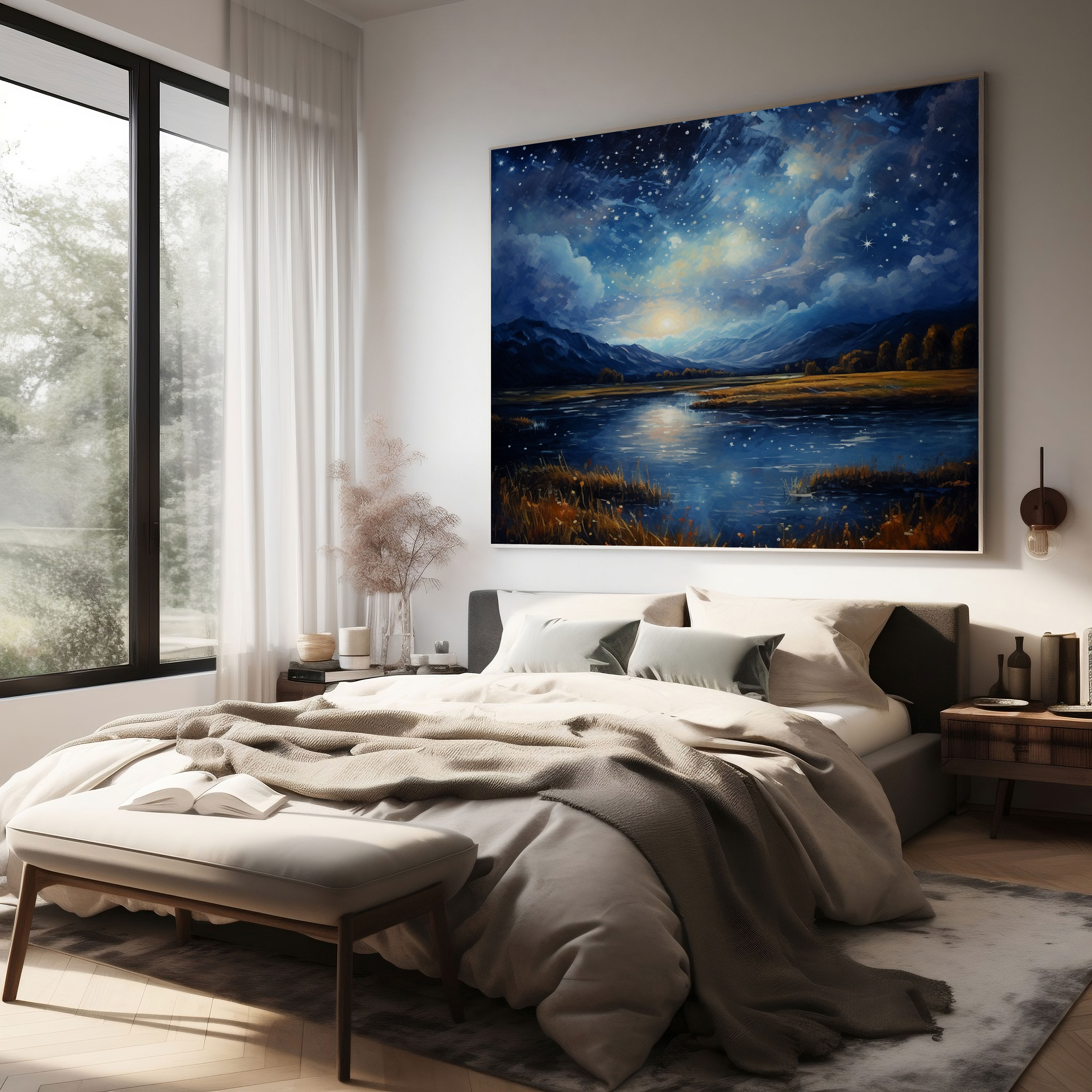 Starry Night Wall Decoration - Star Map, Starry Night Sky, Star Map, Home Decoration
