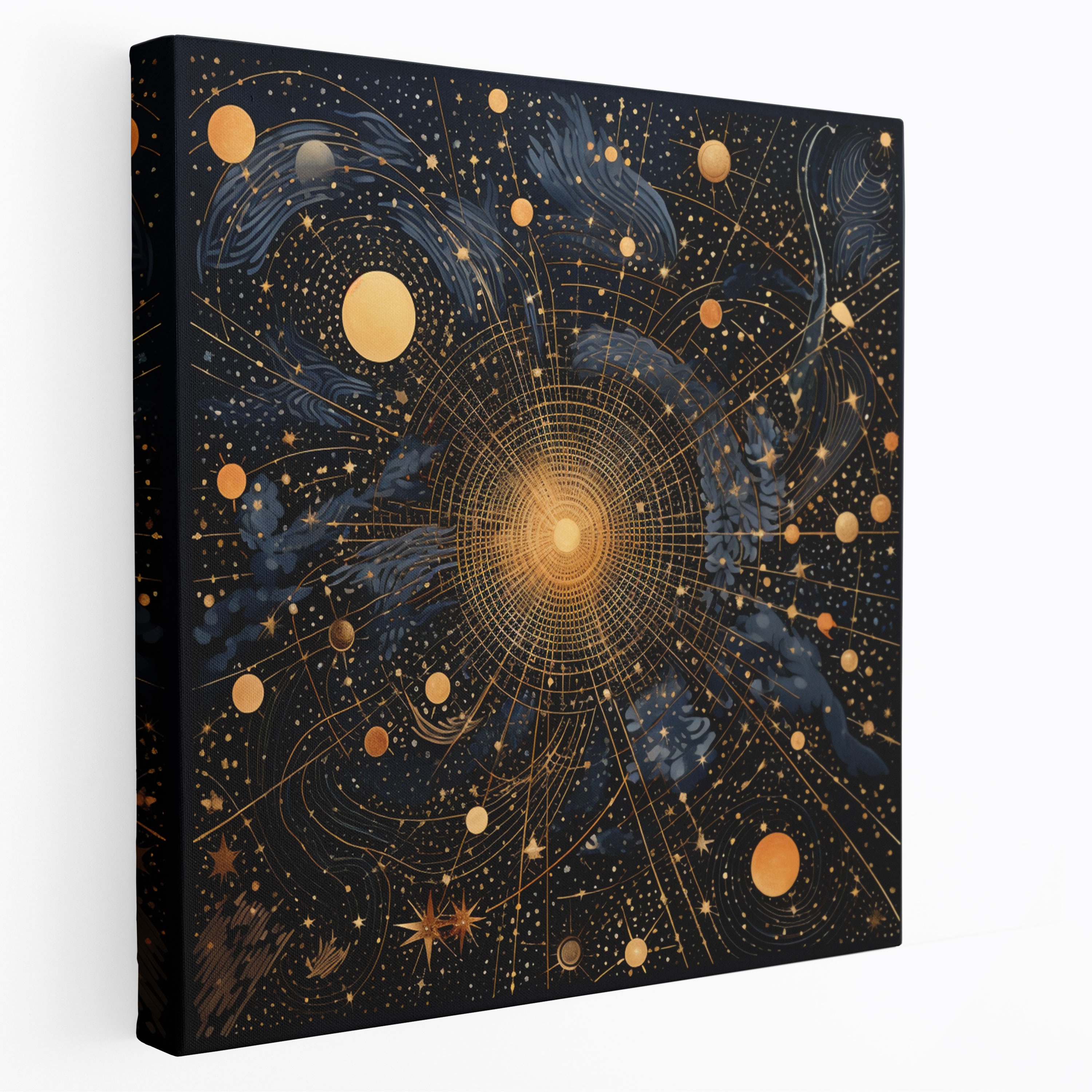 Geometric Star Map Wall Art - Star Map, Sophistication, Celestial Patterns, Wall Decoration